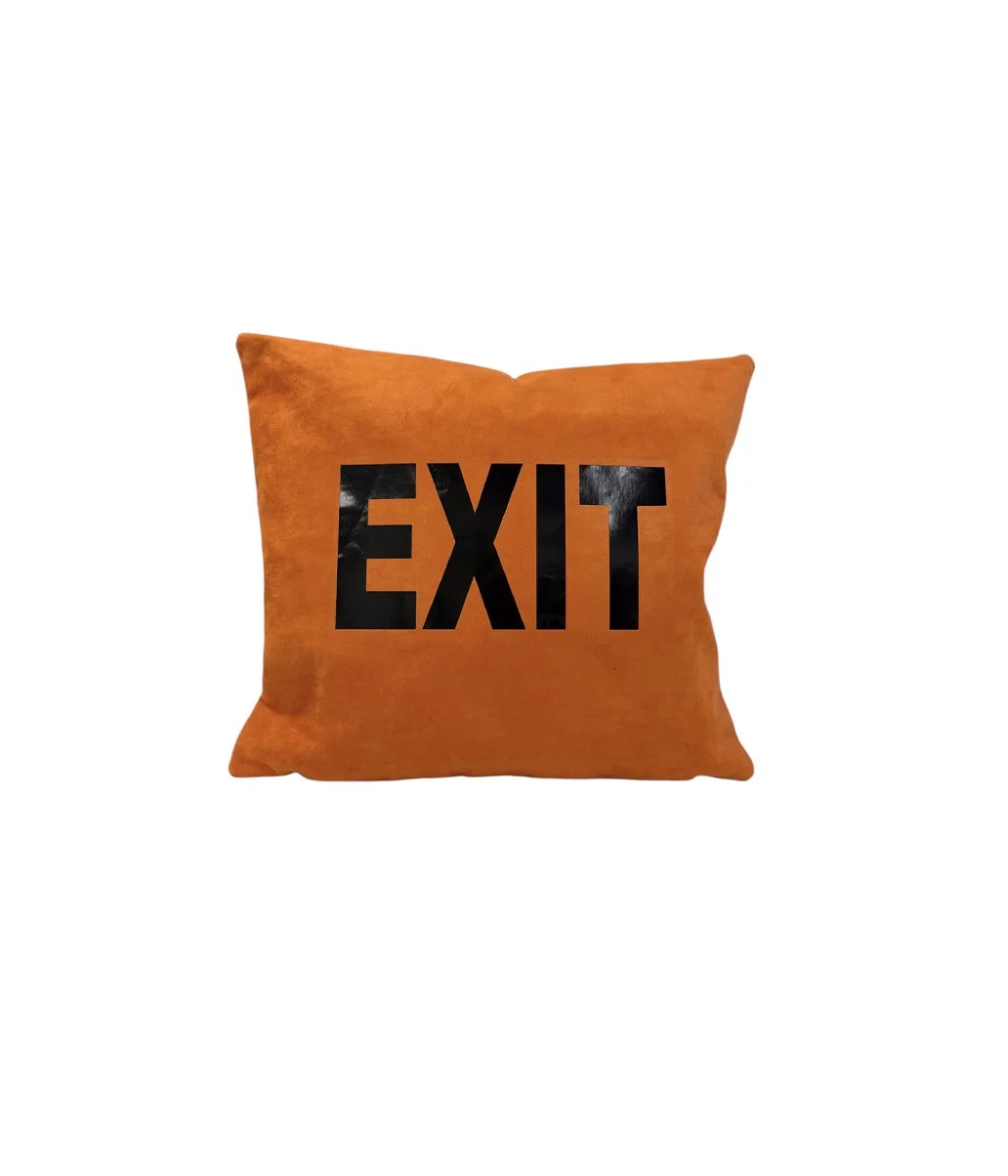 Bold 'EXIT' Cushion