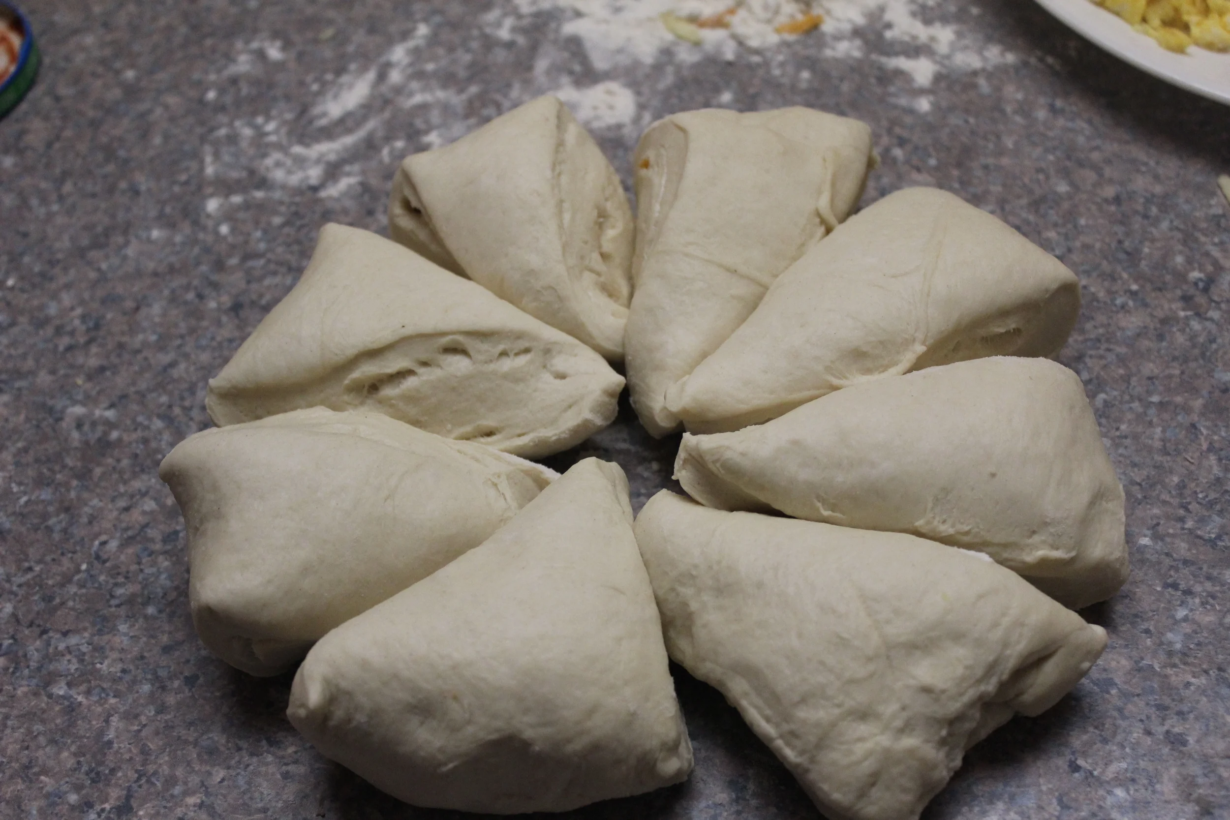 Pretzel Dough Devided