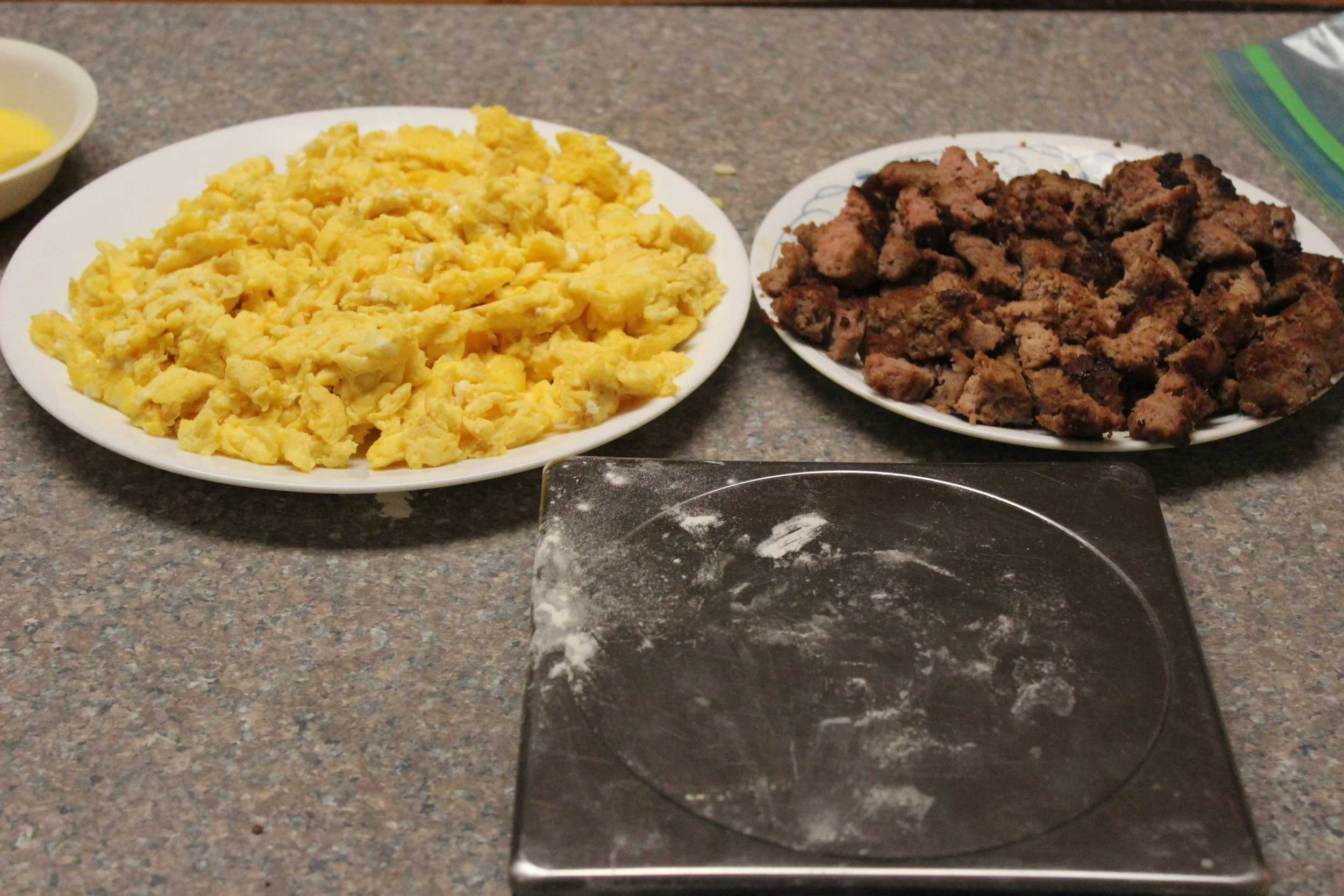 scrambles Eggs And Turky sausage