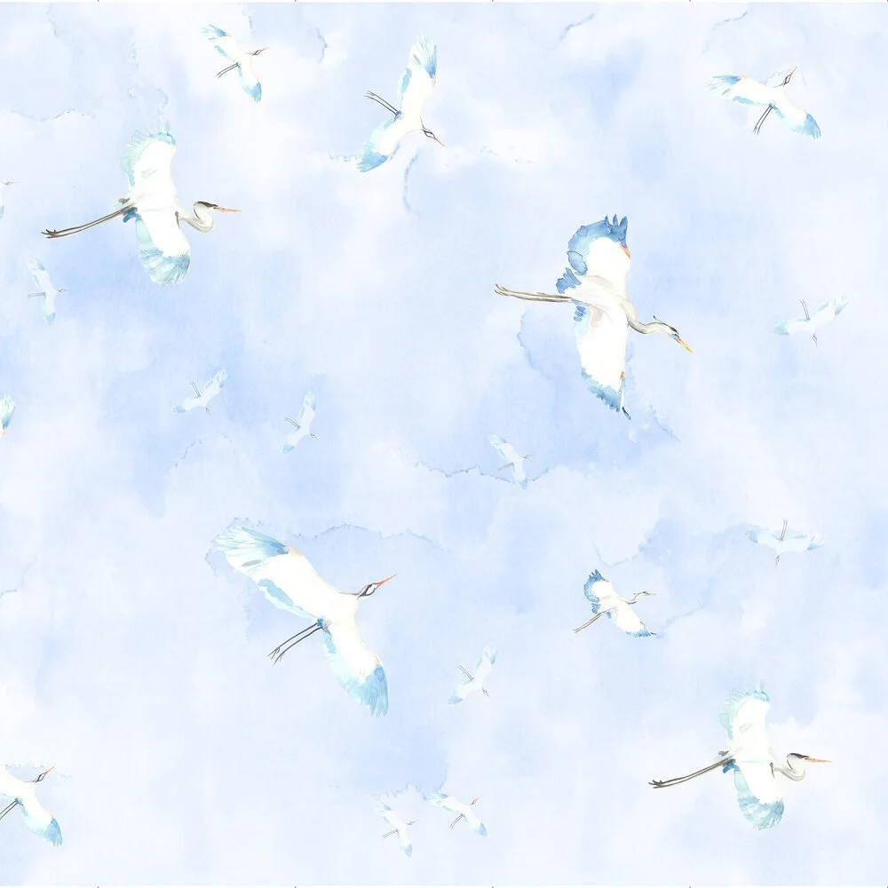 Fly By (Mural) - Blue