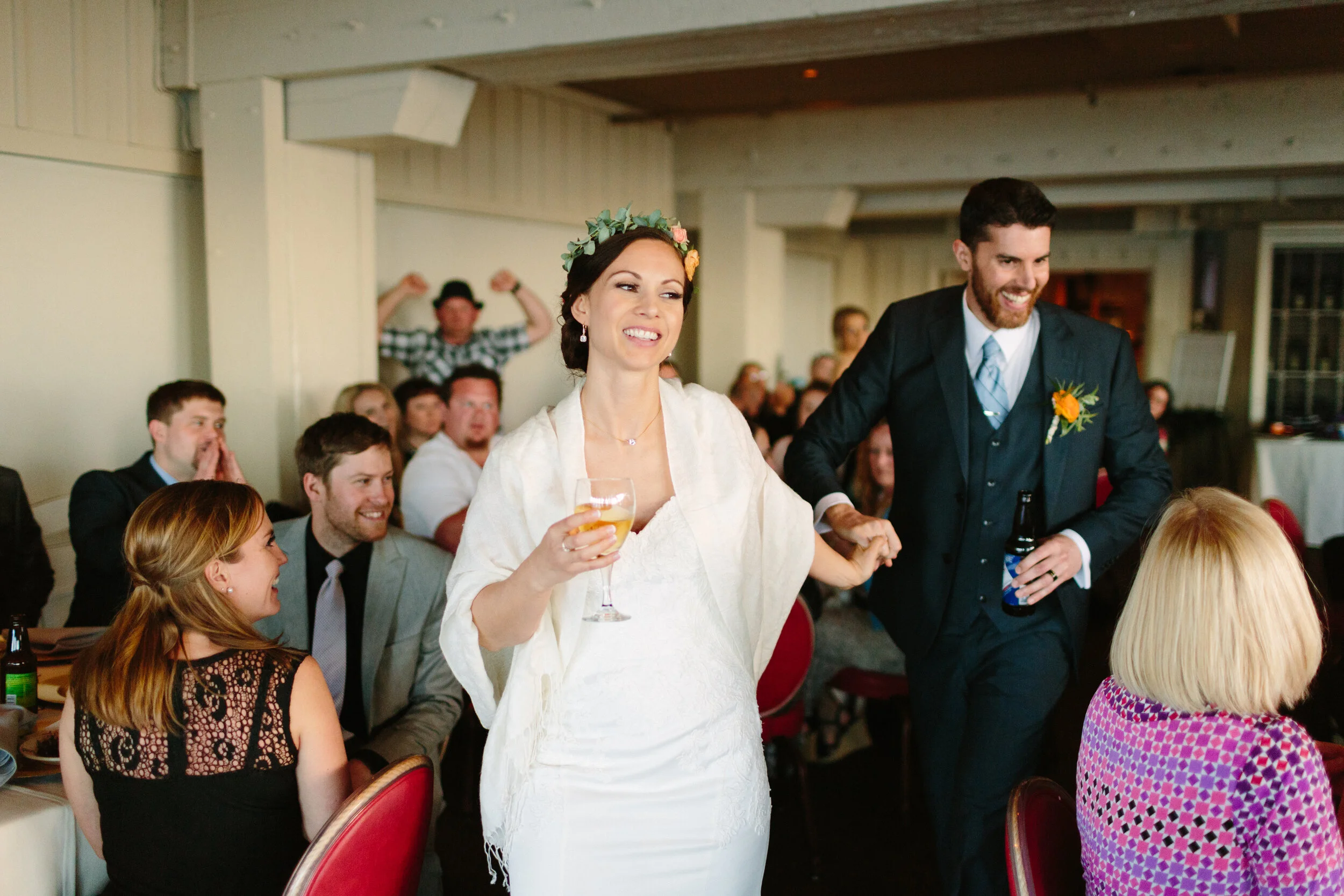 Wedding coordinator at reception