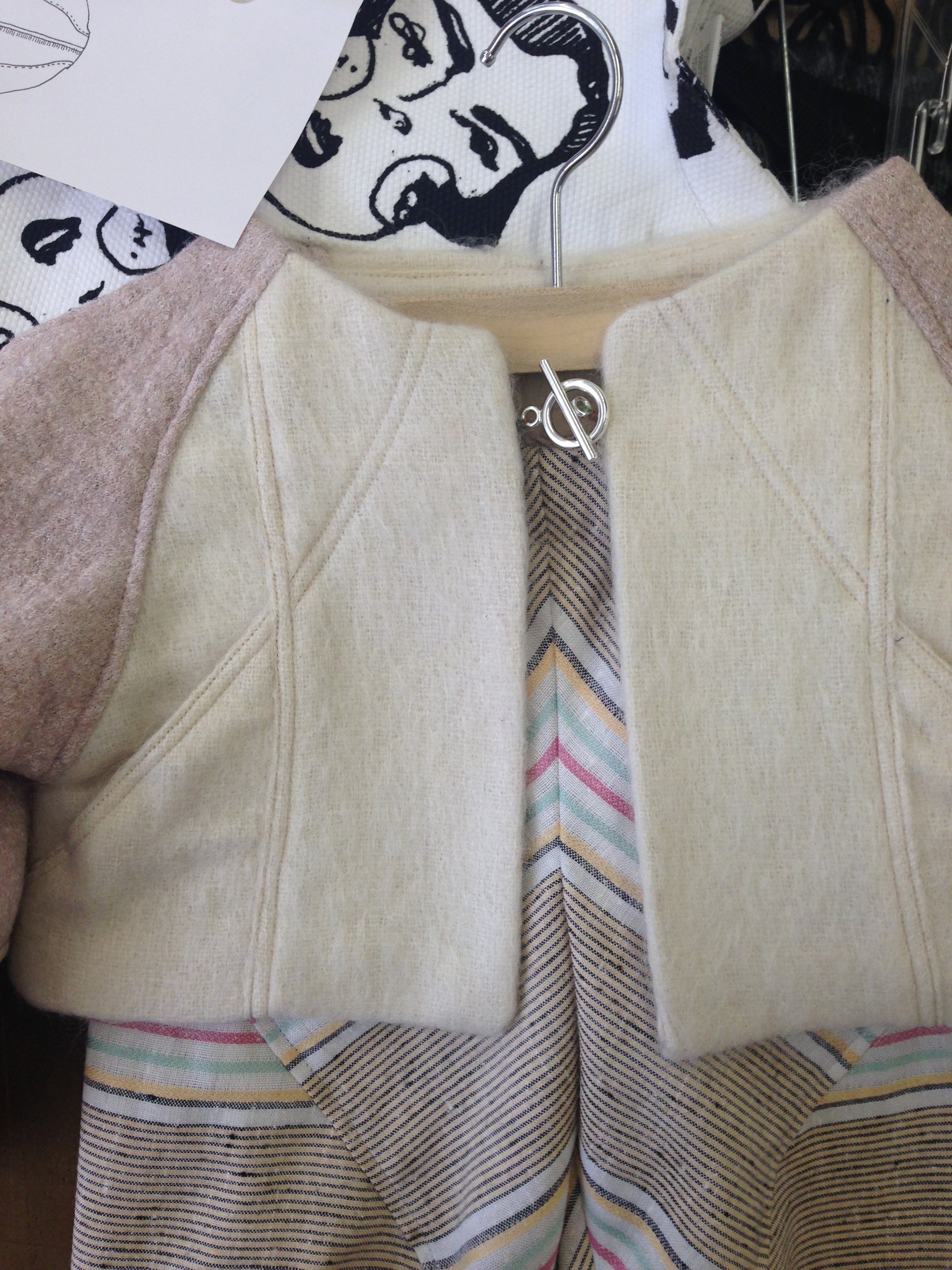 Duck Print Lined Jacket & Chevron Pants . 2015. Wool, linen, silk. Ryerson Univeristy, Toronto. Background print: Mifi Mifi