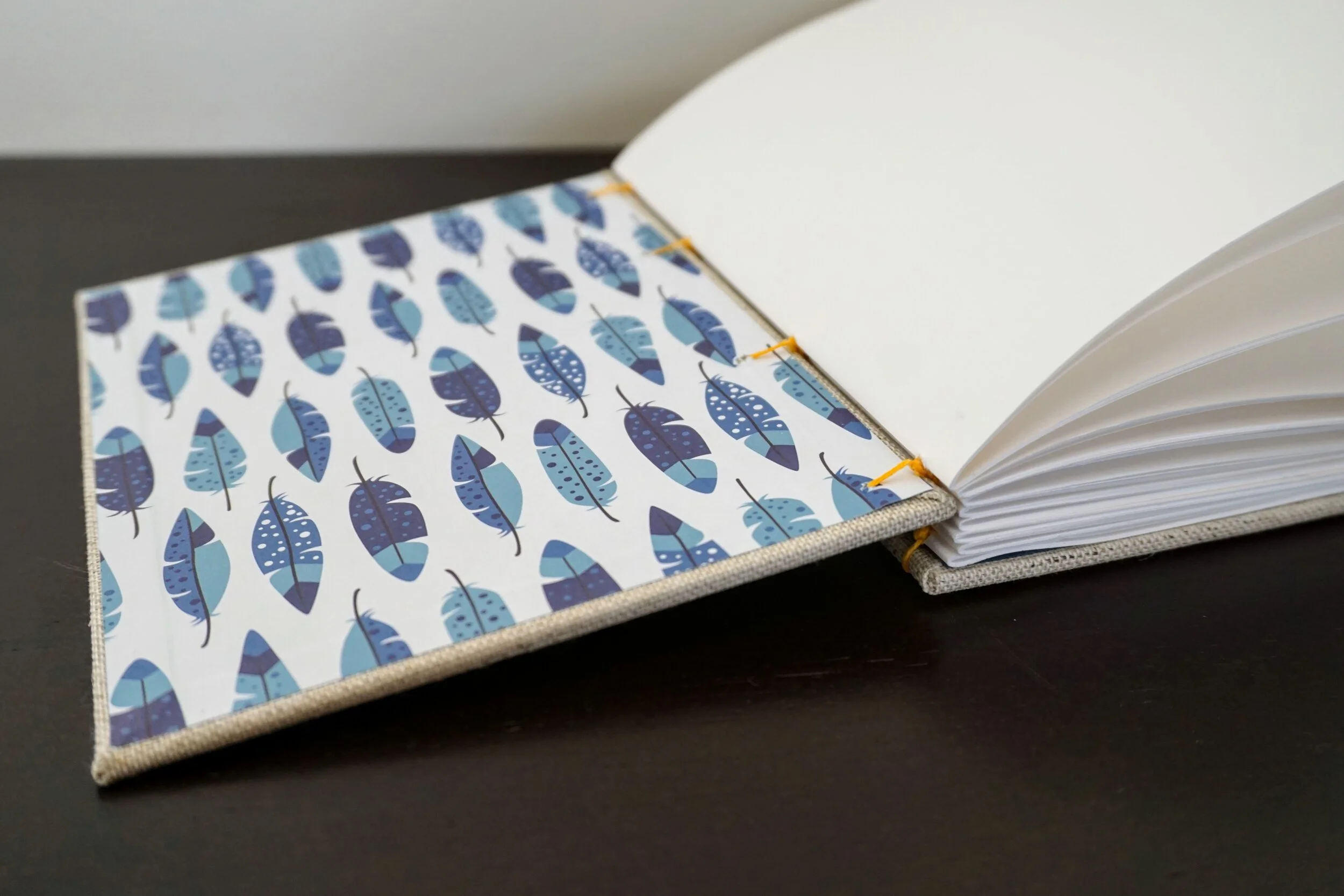 Blank Journal with Origami Feathers