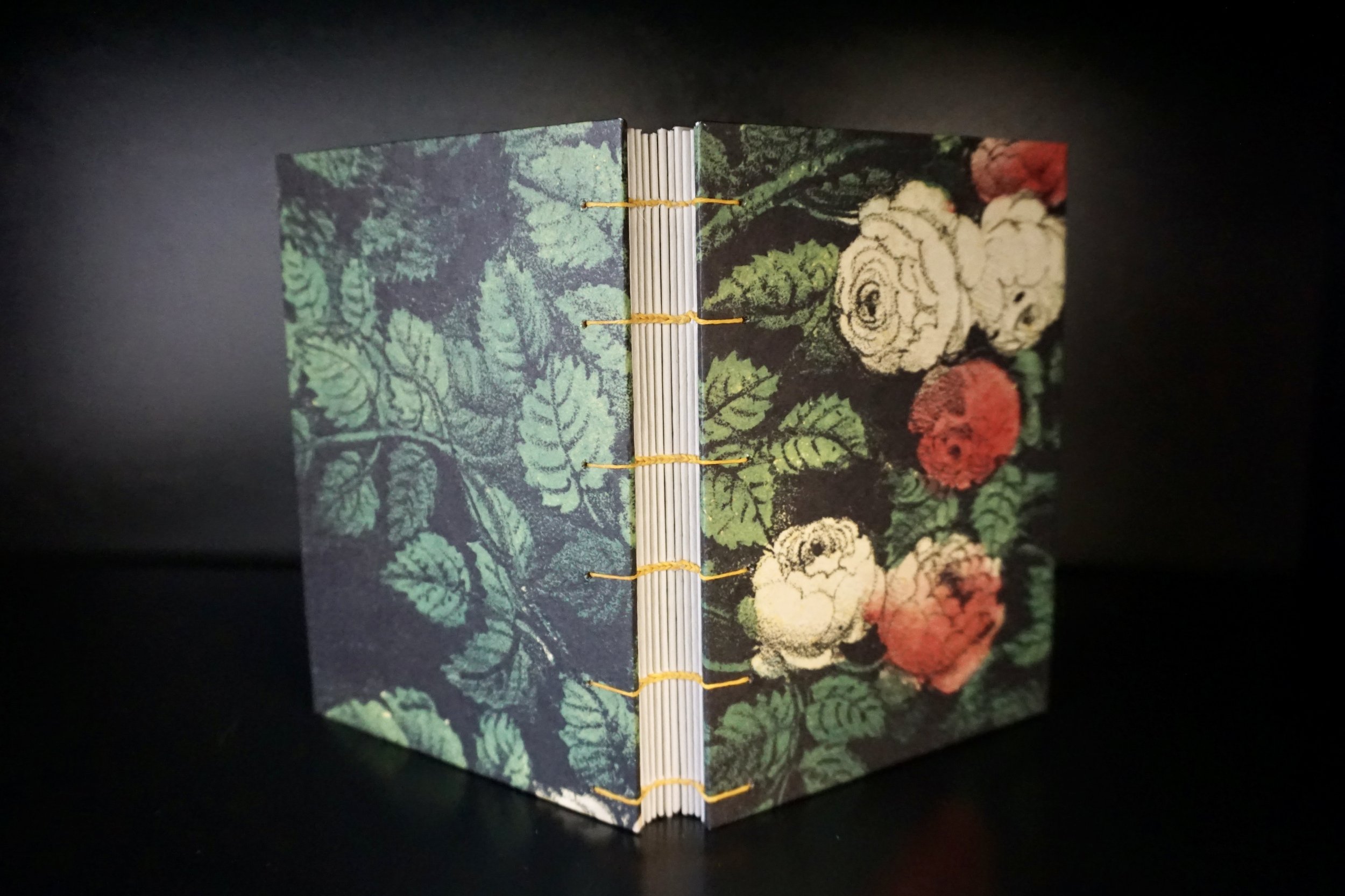 Blank Floral Journal with Light Gray Text Paper