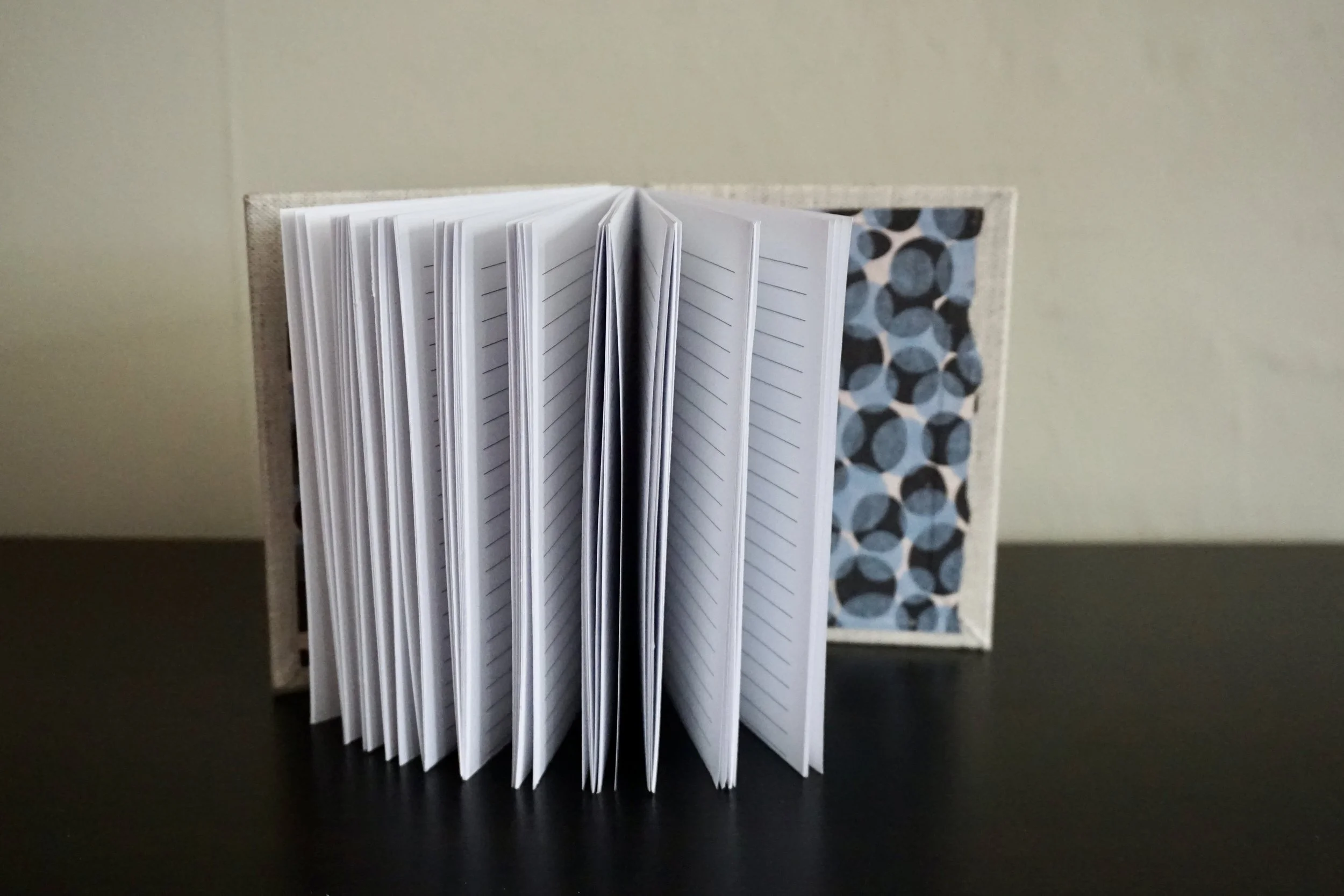 Small Lined Notebook with Natural Linen Covers