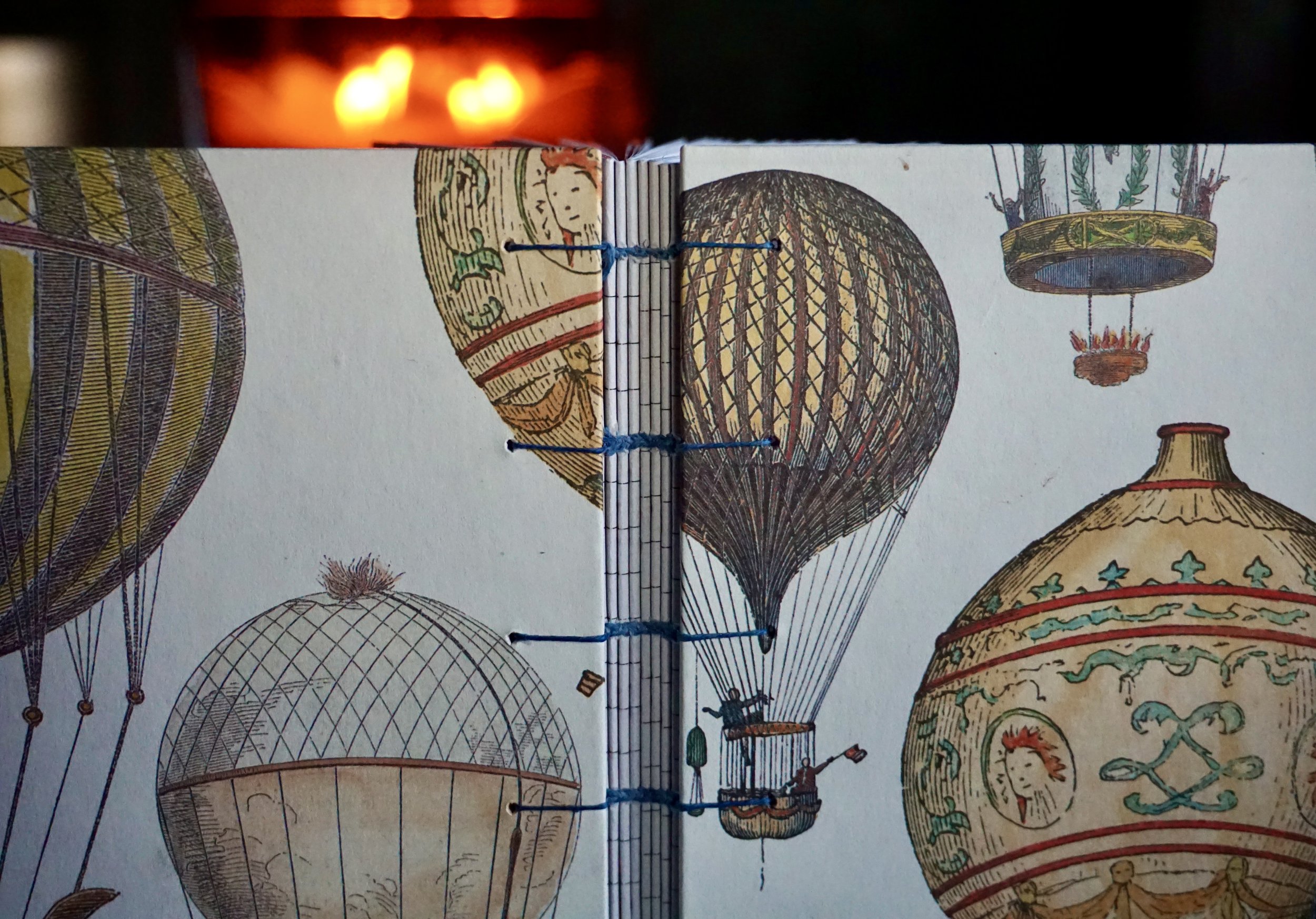 Small Lined Notebook with Hot Air Balloon Covers