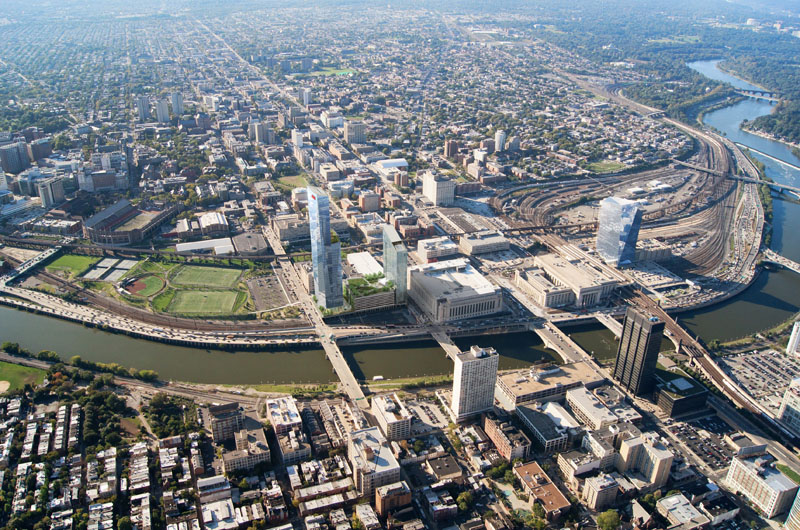 Aerial view of existing site
