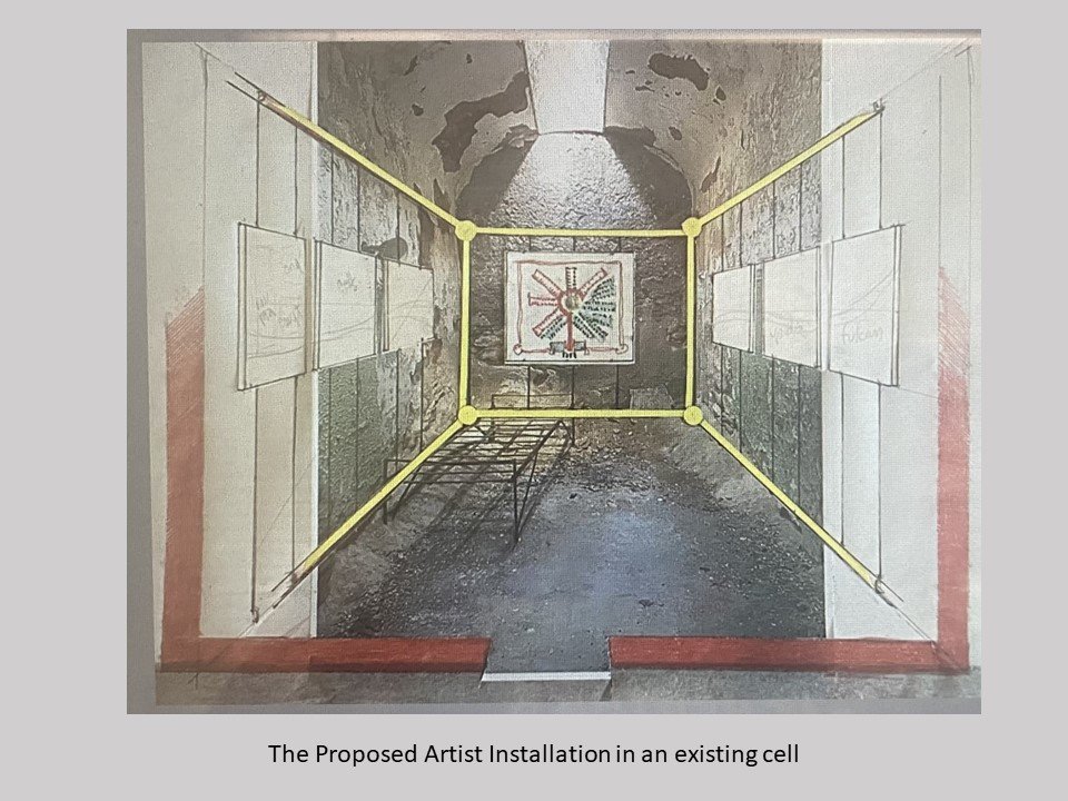 Aside from the theme of the proposal as well as the specifics of the content- the character and the aesthetic integrity of the installation is to be carefully considered. One cannot touch the existing decaying wall, and so the proposal requires a f