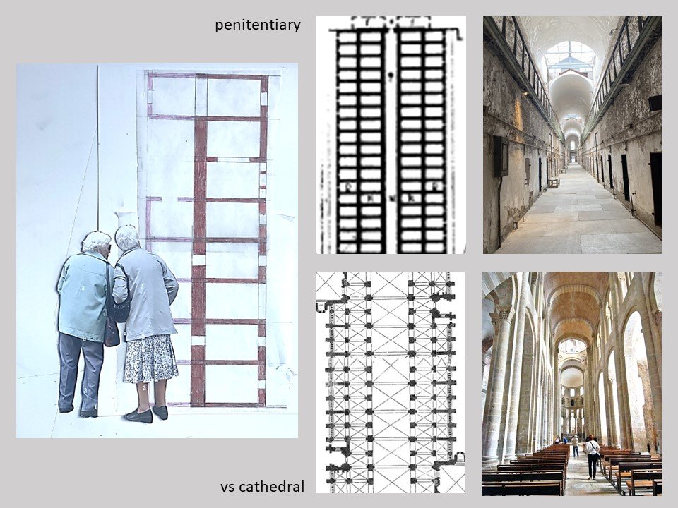 Well-meaning Quakers who supported isolation in single cells because they felt that this decision was most humane, and so the monastery did indeed provide an appropriate architectural model. Walled in a medieval-like defensive manner, there was mo