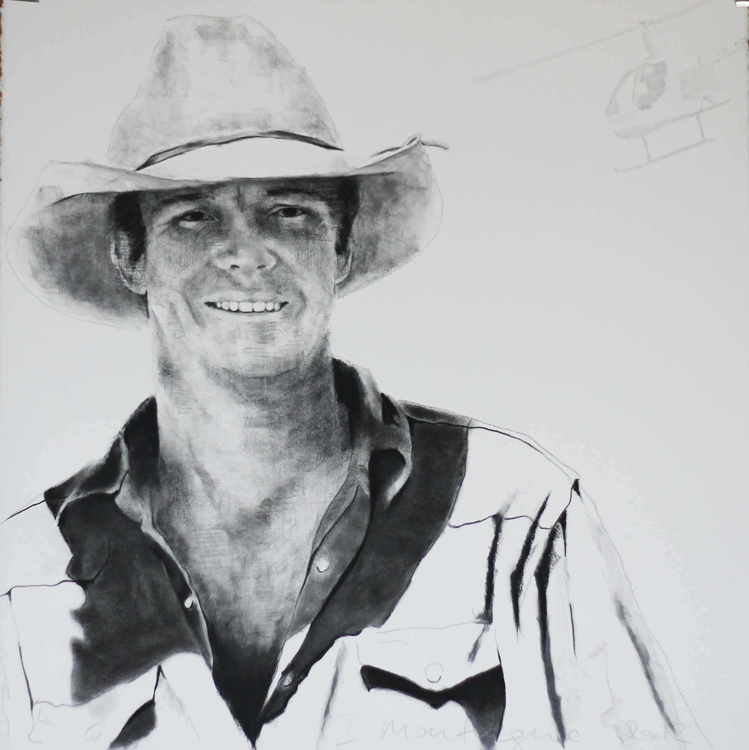 Morgan . Charcoal on rag paper. 54 x 54cm © 2012 Ida Montague. Private Collection: Northern Territory Commissioned Portrait