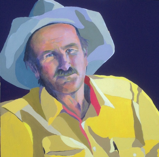 Big Al . Acrylic polymer on canvas. 45 x 45cm © 2015 Ida Montague. Private Collection: UK Commissioned Portrait