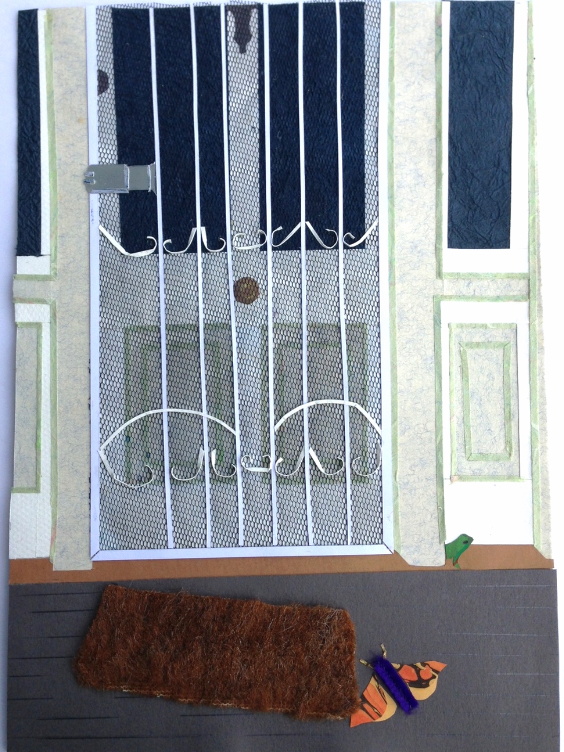    At My House .&nbsp; Paper cuts and&nbsp;original collage for children's&nbsp;book illustration.&nbsp;2001&nbsp; ©&nbsp; Ida Montague. 