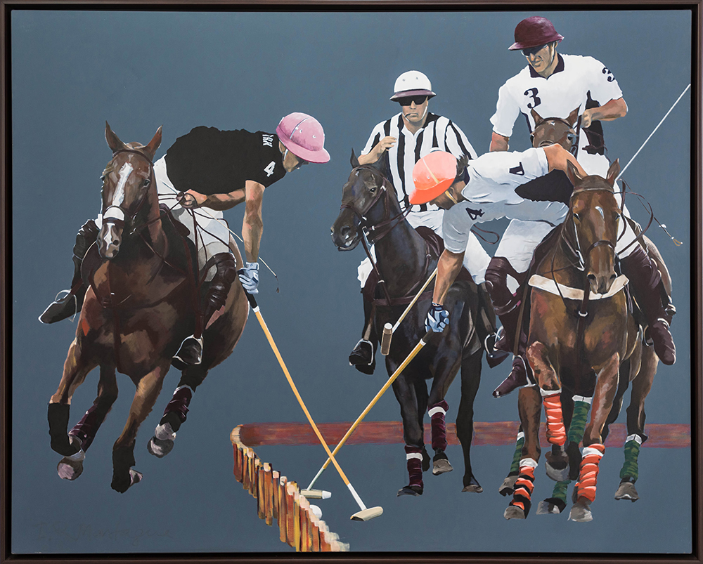    On the Boards.  &nbsp;Acrylic on Canvas.&nbsp;120 x 150 cm.&nbsp; ©&nbsp; 2012 Ida Montague  ENQUIRE  