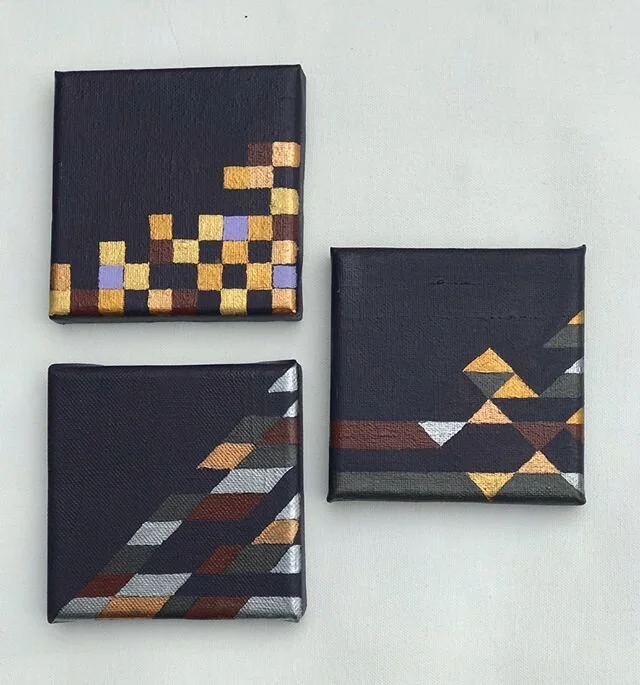 Mini abstract triptych glistening &lsquo;Gold &amp; Purples&rsquo; 10x10cm canvas A$100 for set as part of @artistsupportpledge .
✨✨✨
With the Covid-19 virus, many artists will struggle to support themselves and their practices. Matthew Burrows insti