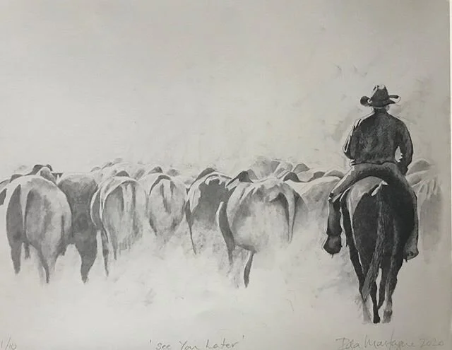 &lsquo;See You Later&rsquo; - Now Available🌪 Signed, limited edition of 10.  58x76cm Print on high quality archival rag-paper.  Enquire✏️ @ida.montague #charcoal #drawing #printsforsale