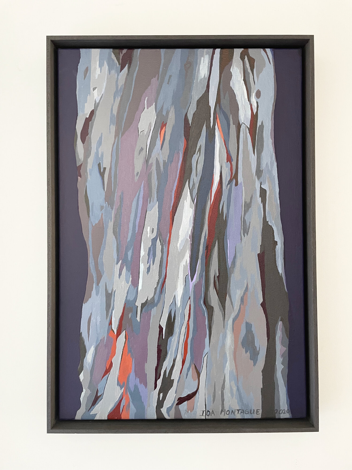   Alpine Blues I  , Acrylic polymer on stretched canvas (black timber framed), 90 x 60cm © Ida Montague   ENQUIRE   