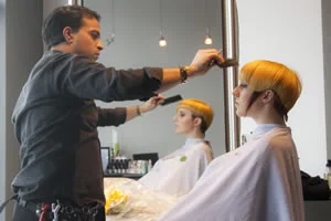 Radi competing in the Davines World Style 2012
