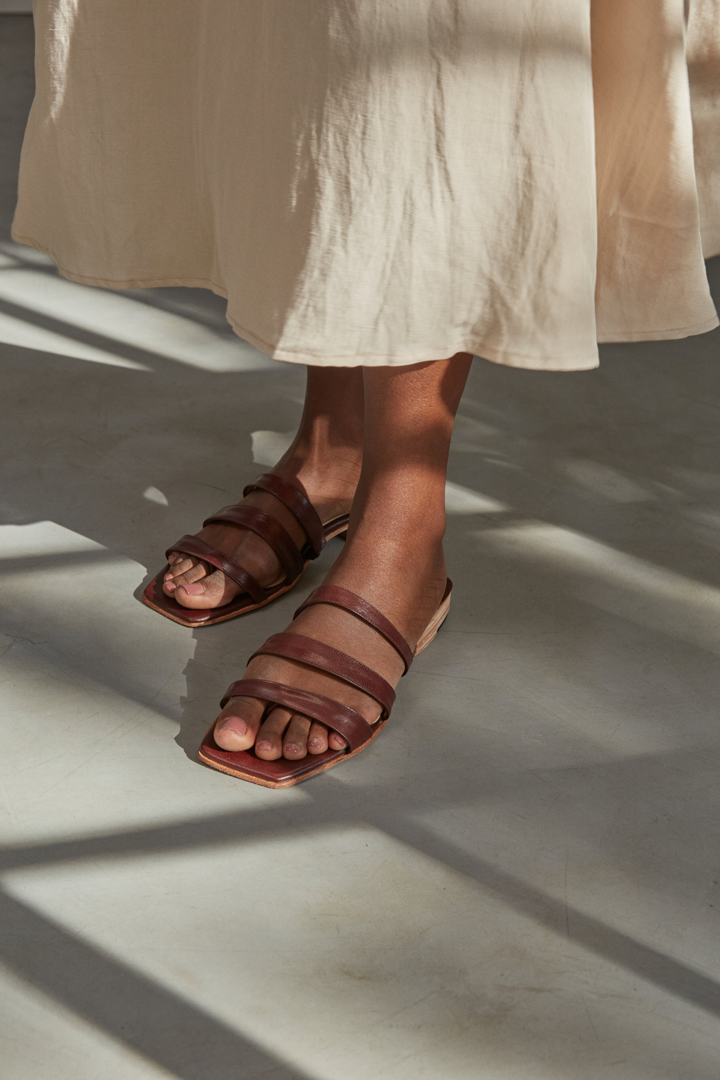 Lagos Sandal in Hazelnut