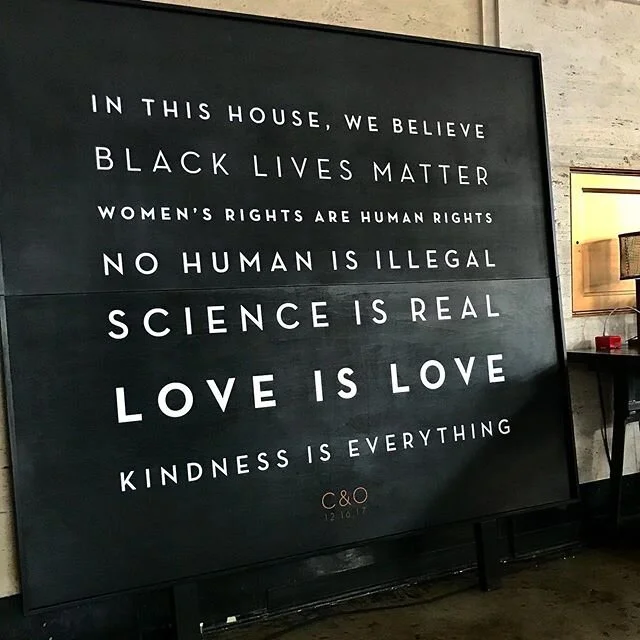 Listening. Learning. Speaking out. Discovering. Unlearning. Donating. Voting! Our work is only beginning. 🖤 We made this sign for Cynthia and Omar's wedding three years ago. The message is just as poignant,&nbsp;empowering, and important today as it