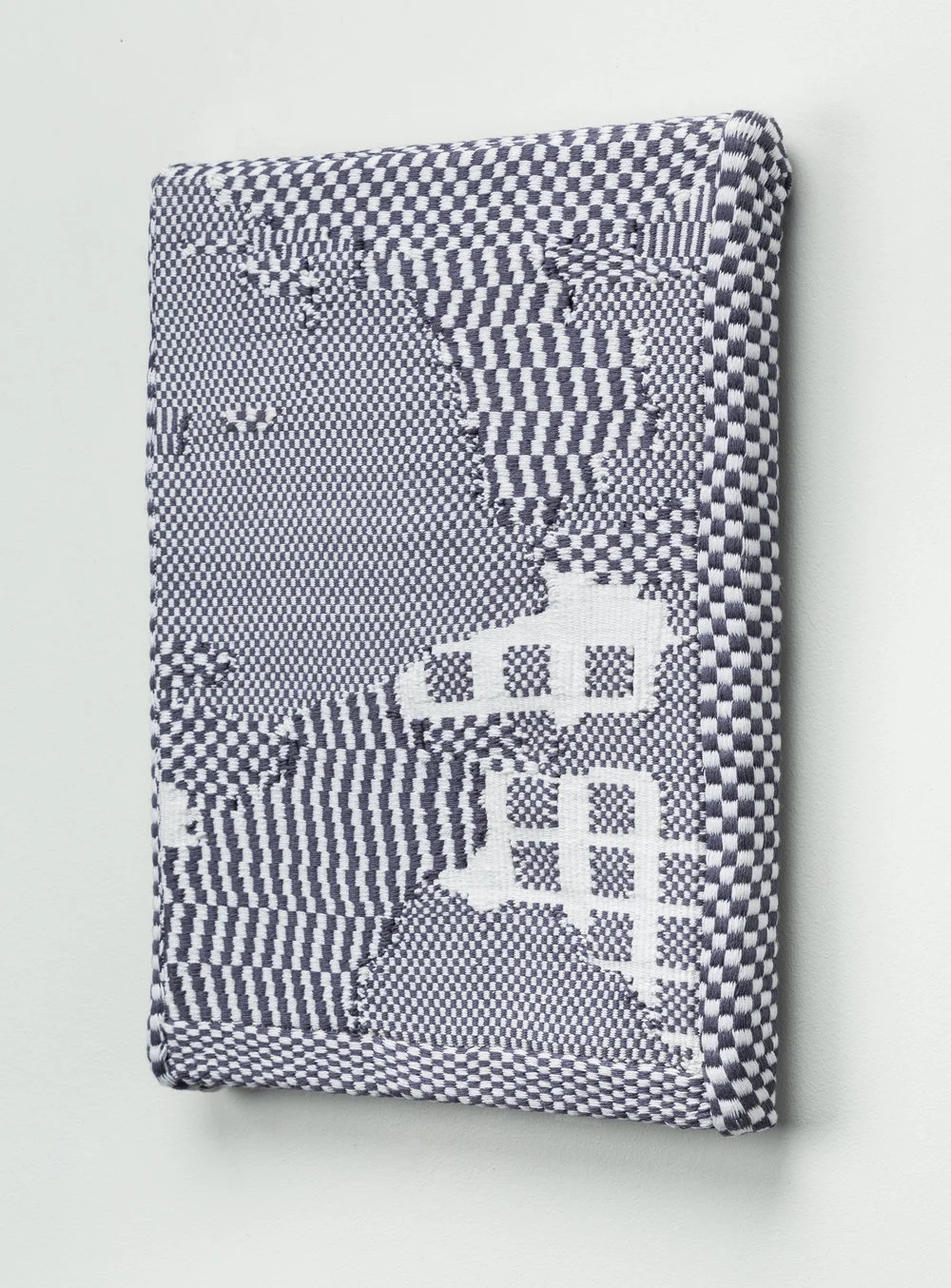 lasso>drag>select>copy>paste (side view), handwoven cotton and bamboo, 15 x 12 x 1 in, 2016