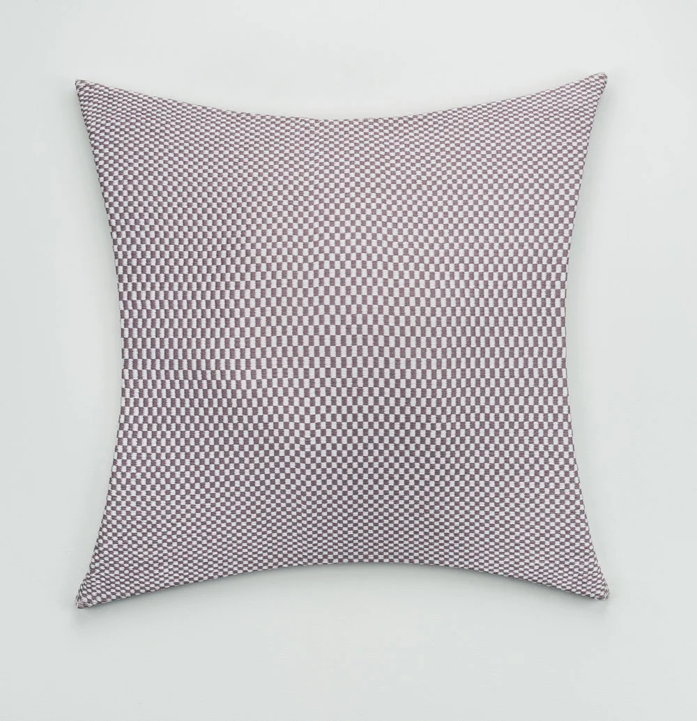   warp tool , handwoven cotton, pine, polyfill, 25 x 25 x 2 in, 2017 