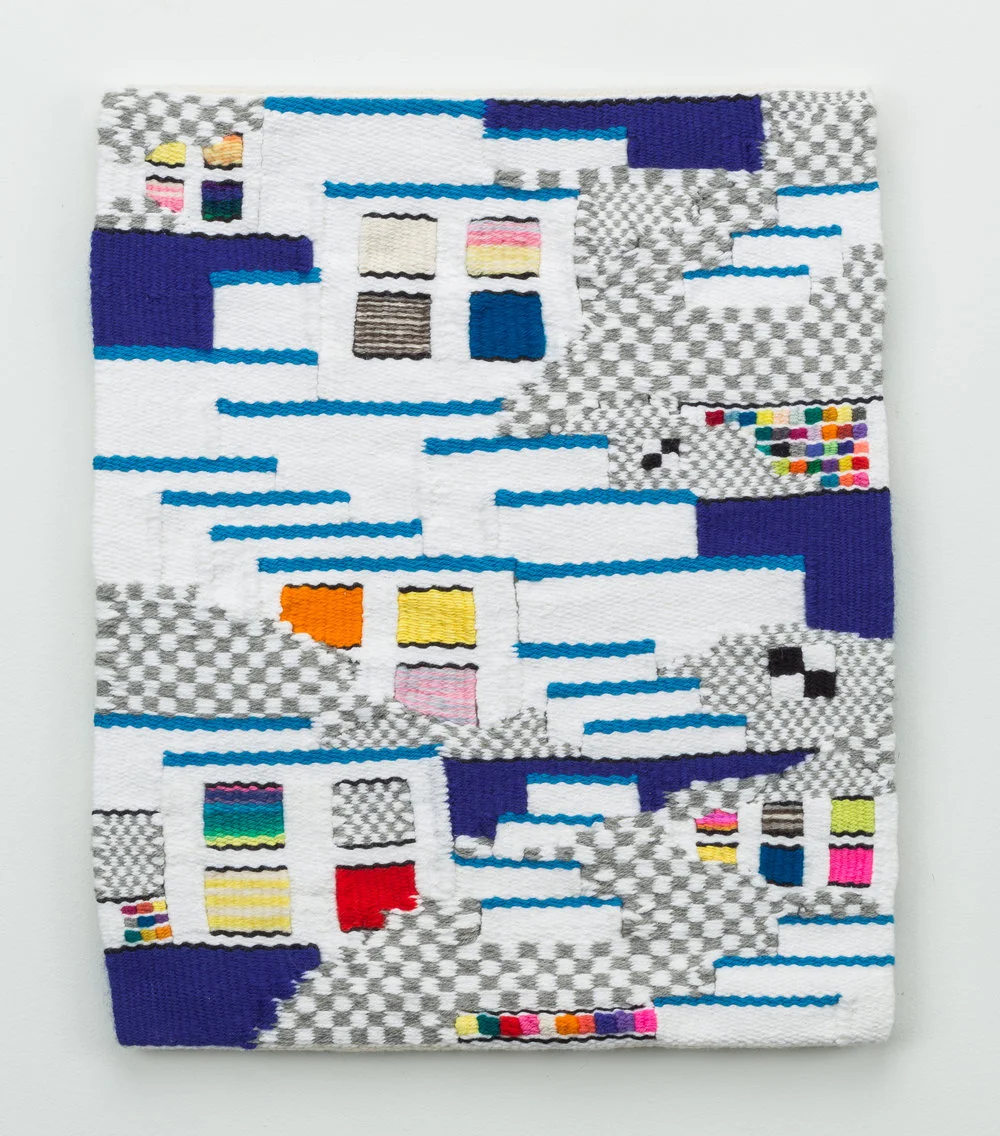   tile 2 , handwoven wool and cotton, 18 x 15 in, 2015 