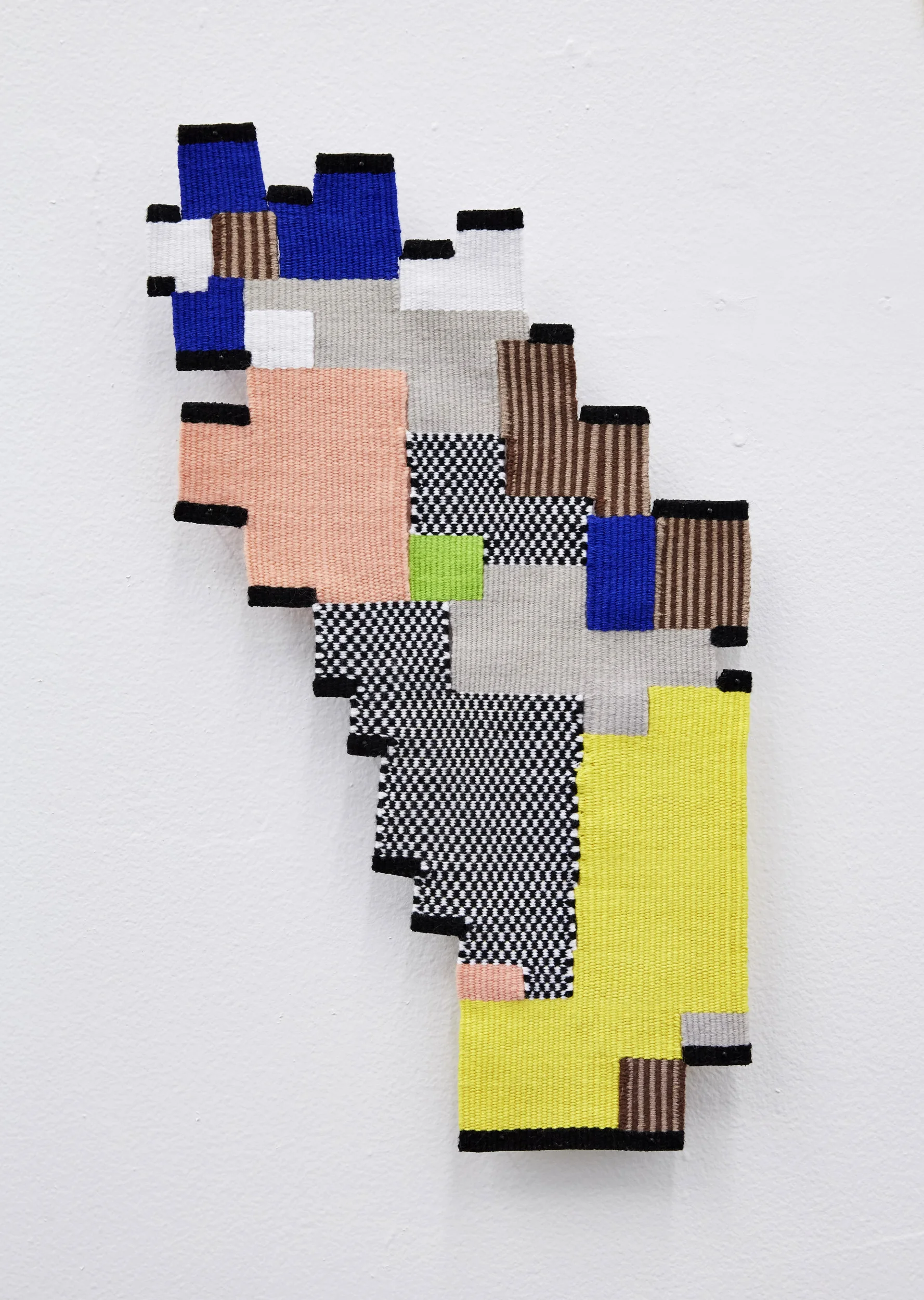   0129 W 7th , handwoven wool, cotton and bamboo, 14.5 x 8.5 in, 2016 