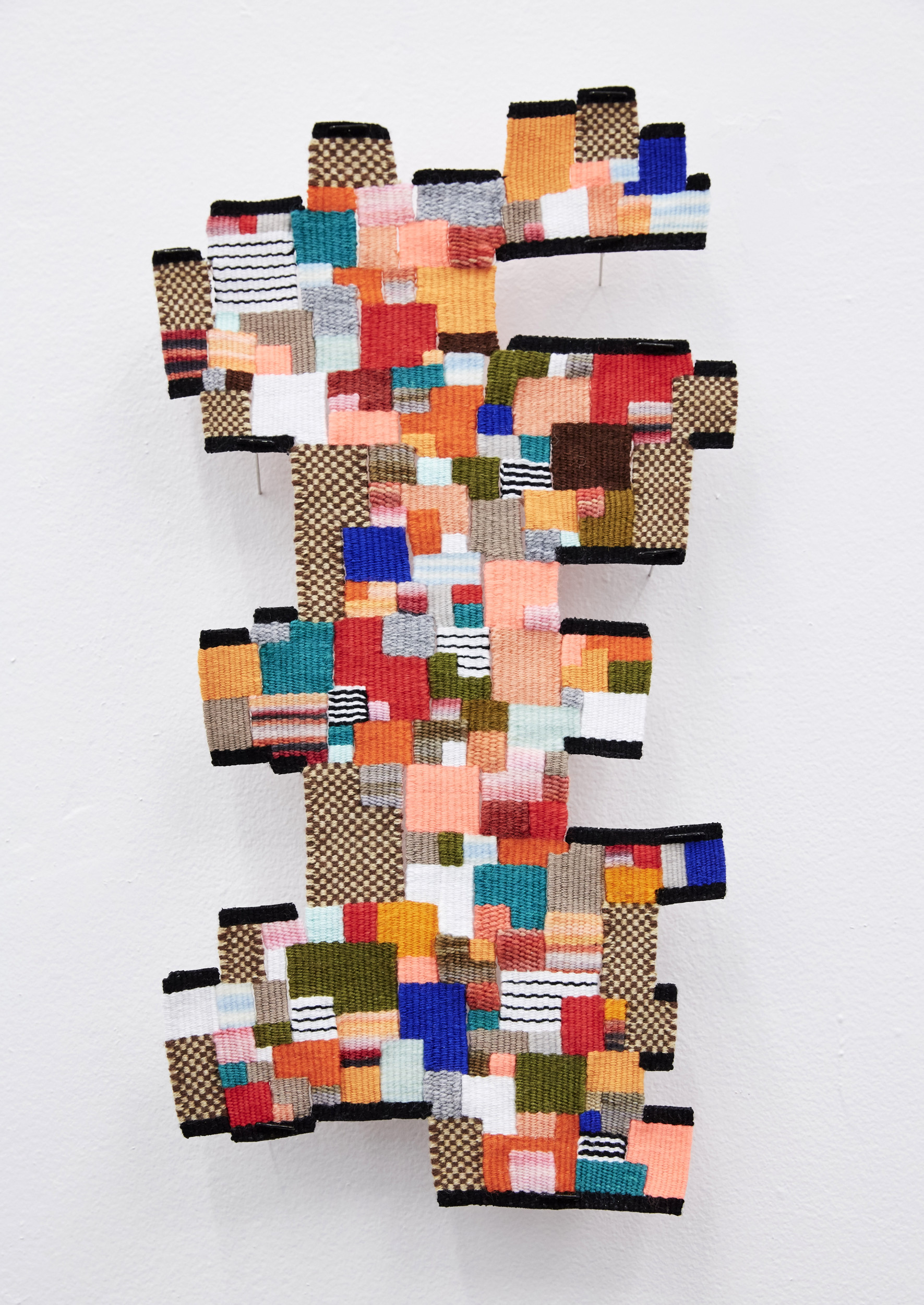   1101 S 11th , handwoven wool, cotton and bamboo, 16 x 8 in, 2016 