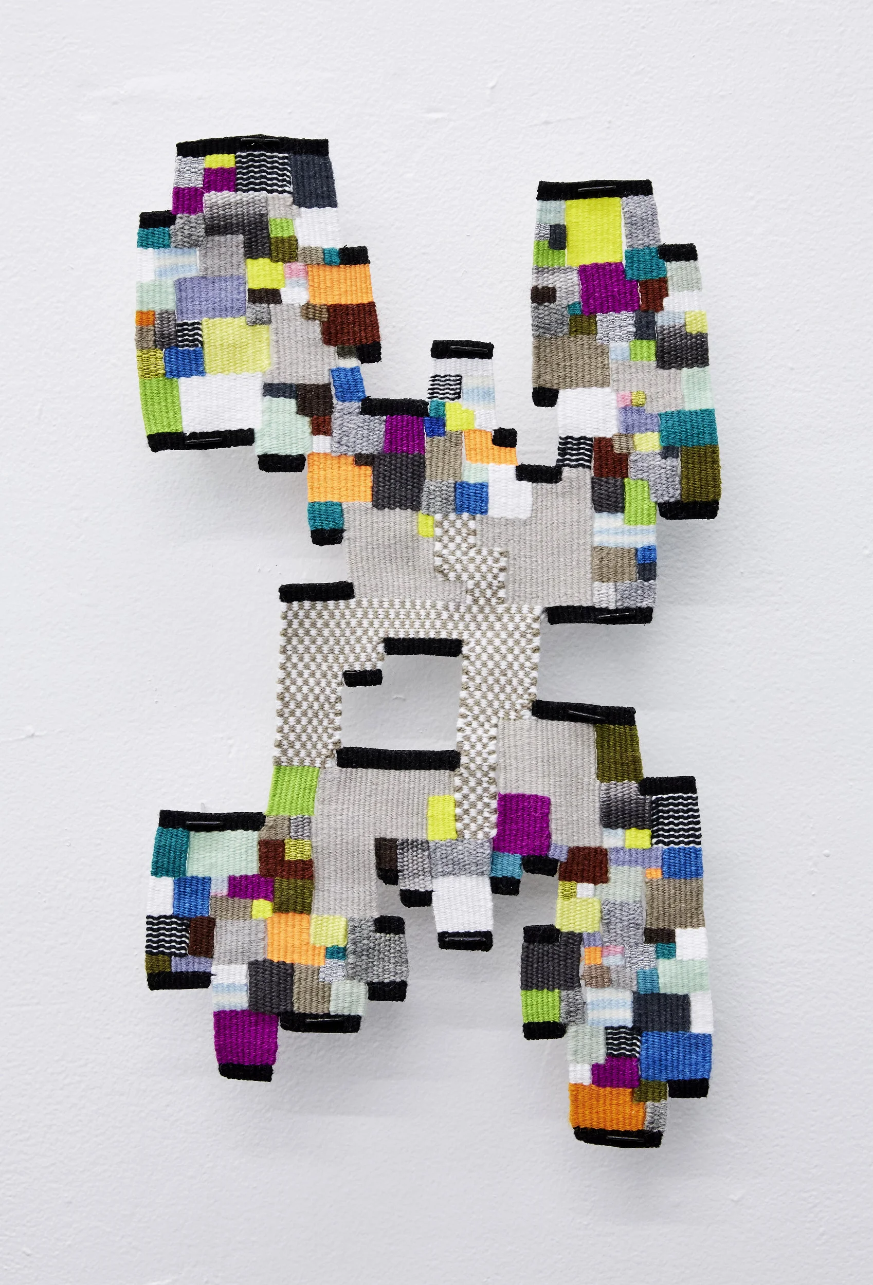 8297 N 8th , handwoven wool, cotton, polypropylene, 15 x 8.5 in, 2016