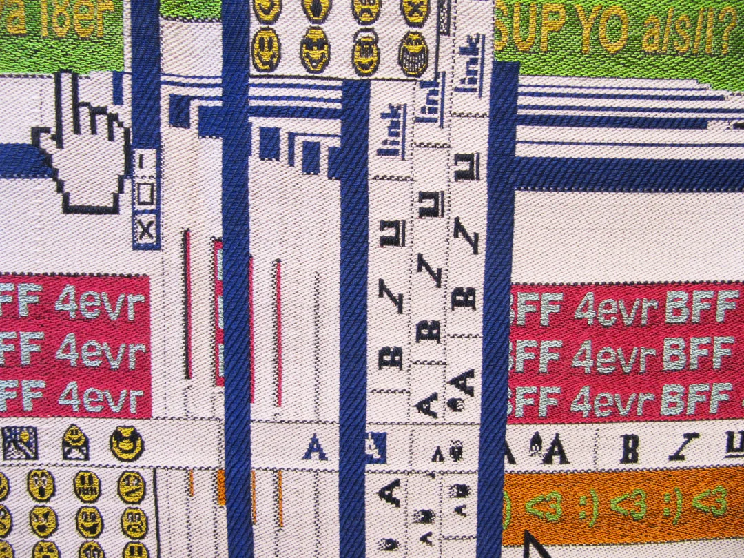 AIM CHATS , woven jacquard, 2011
