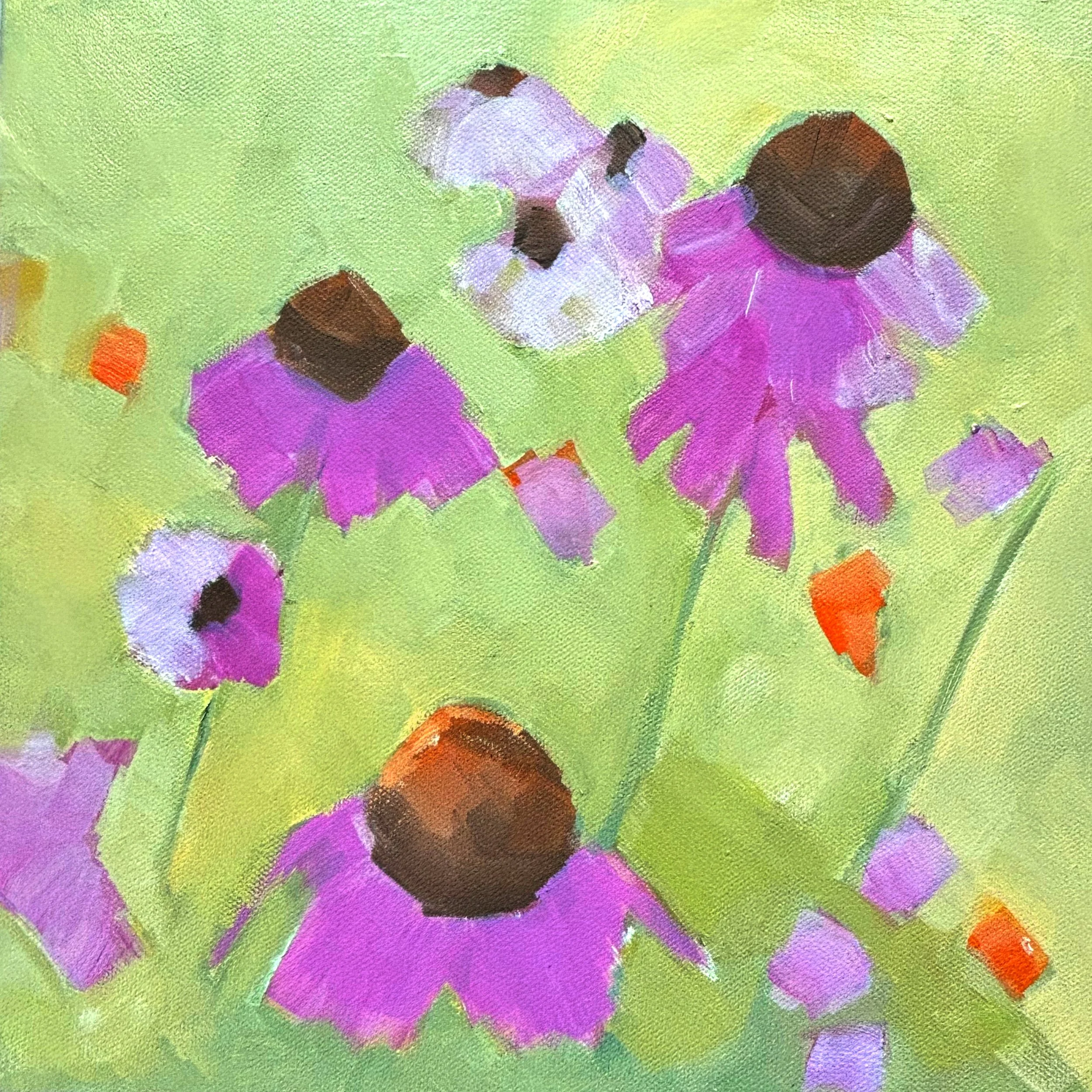 Cone Flowers and Butterflies
