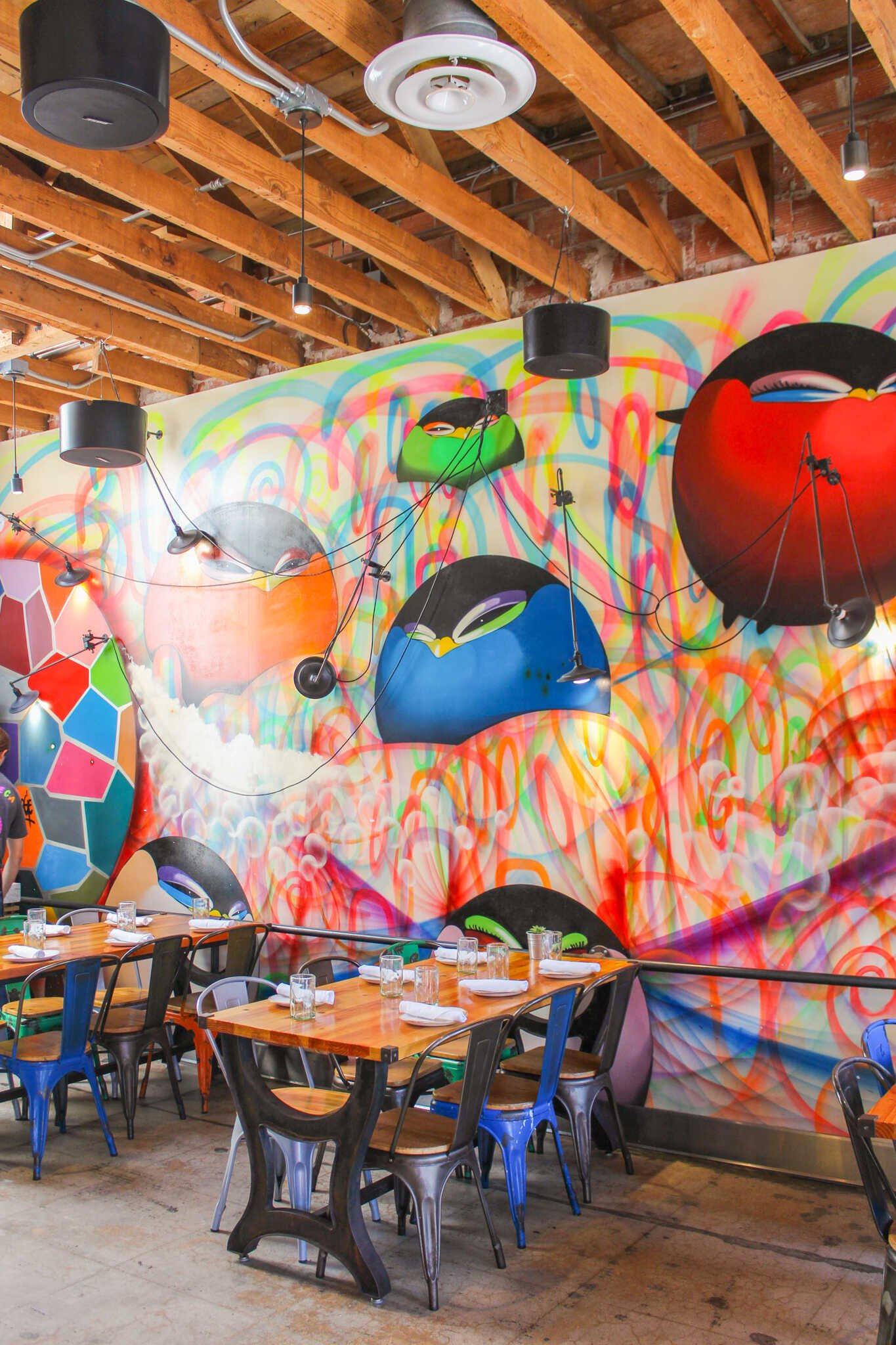 Weekend Guide to La Jolla - Colorful mural inside Puesto in downtown La Jolla.