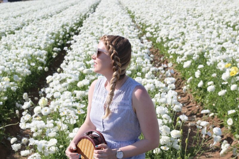 The Best Urban Photo Spots in San Diego featured by top California blogger, Gennifer Rose: Carlsbad flower fields