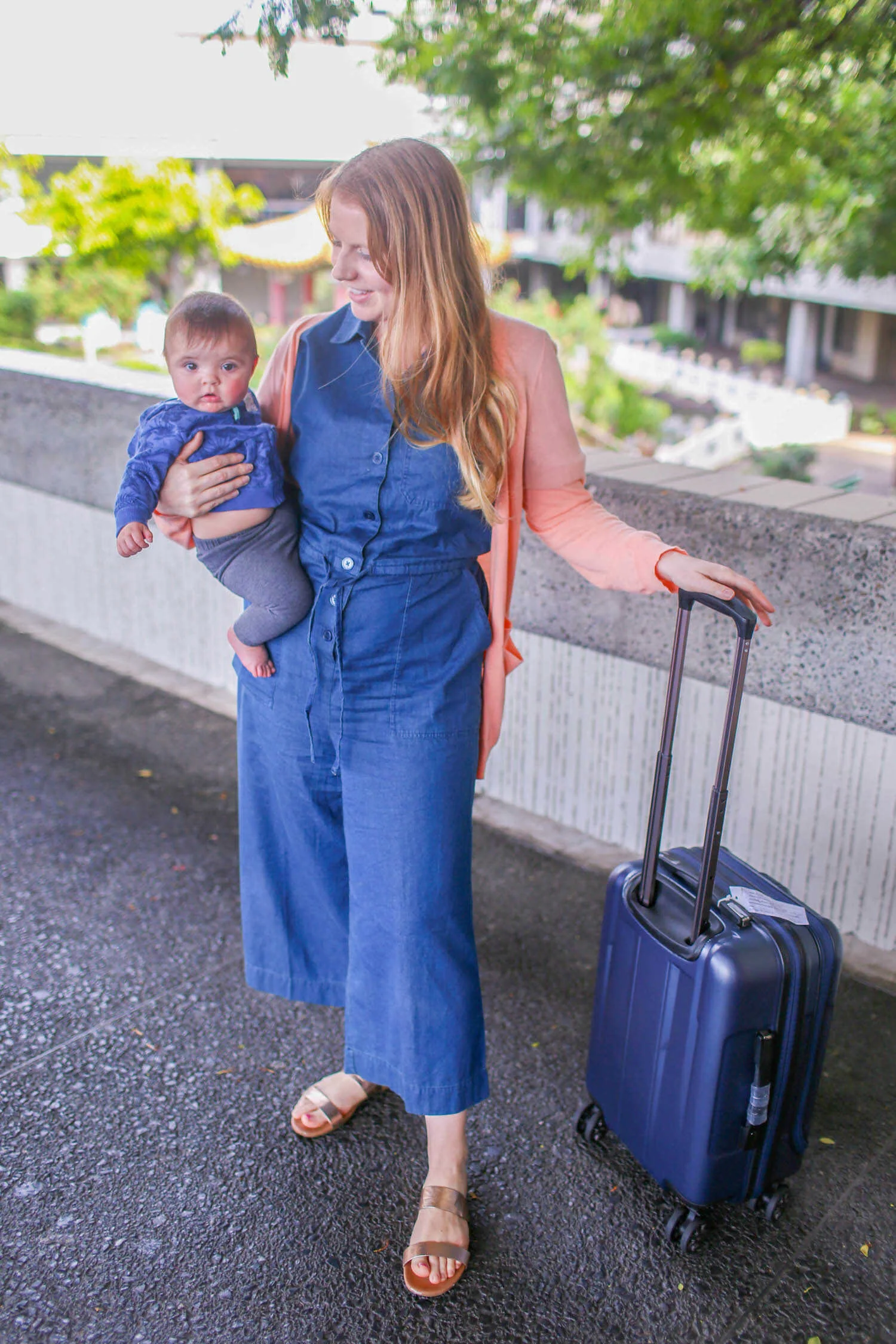 Landing in Hawaii with Baby Scout.