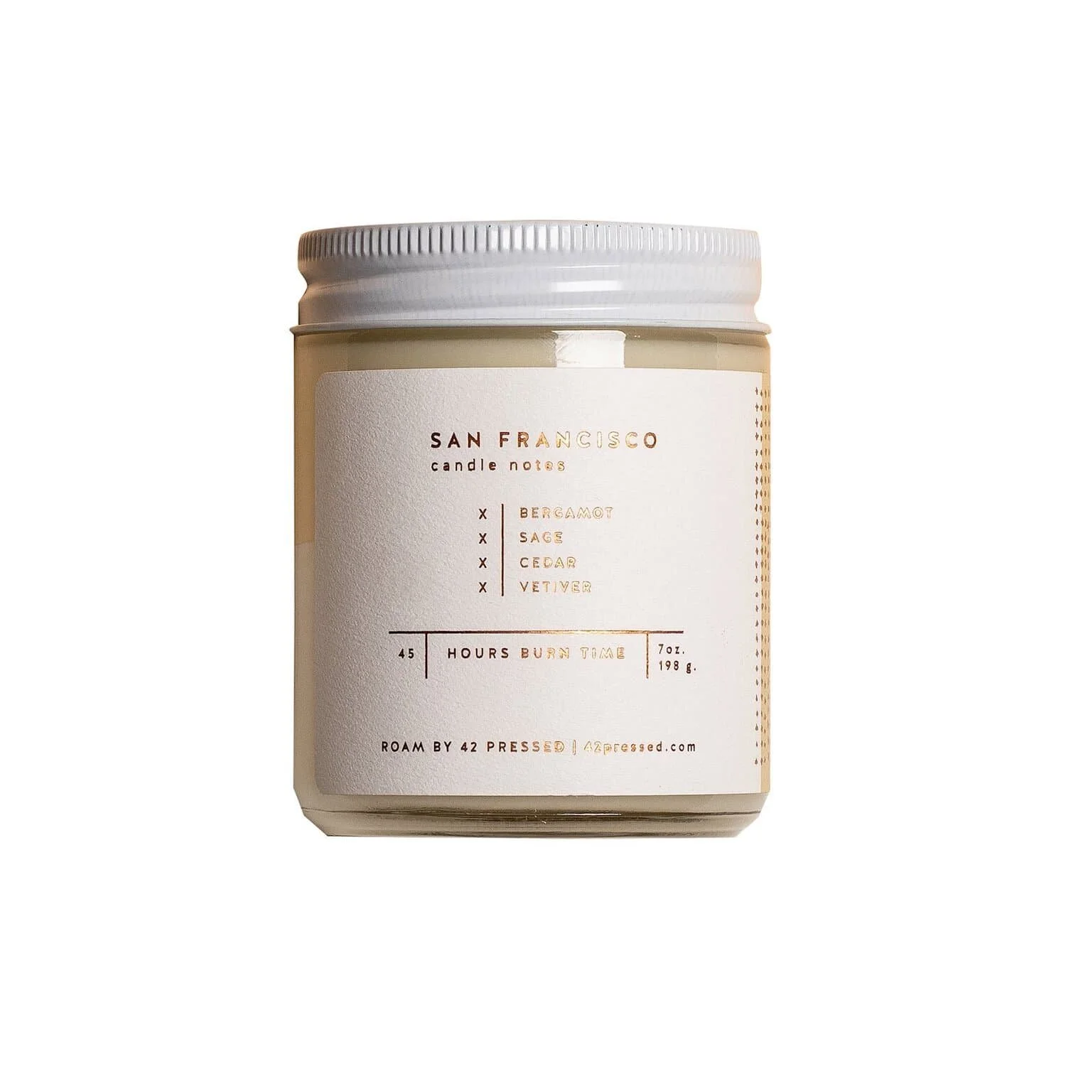 San Francisco Soy Wax Candle By 42 Pressed