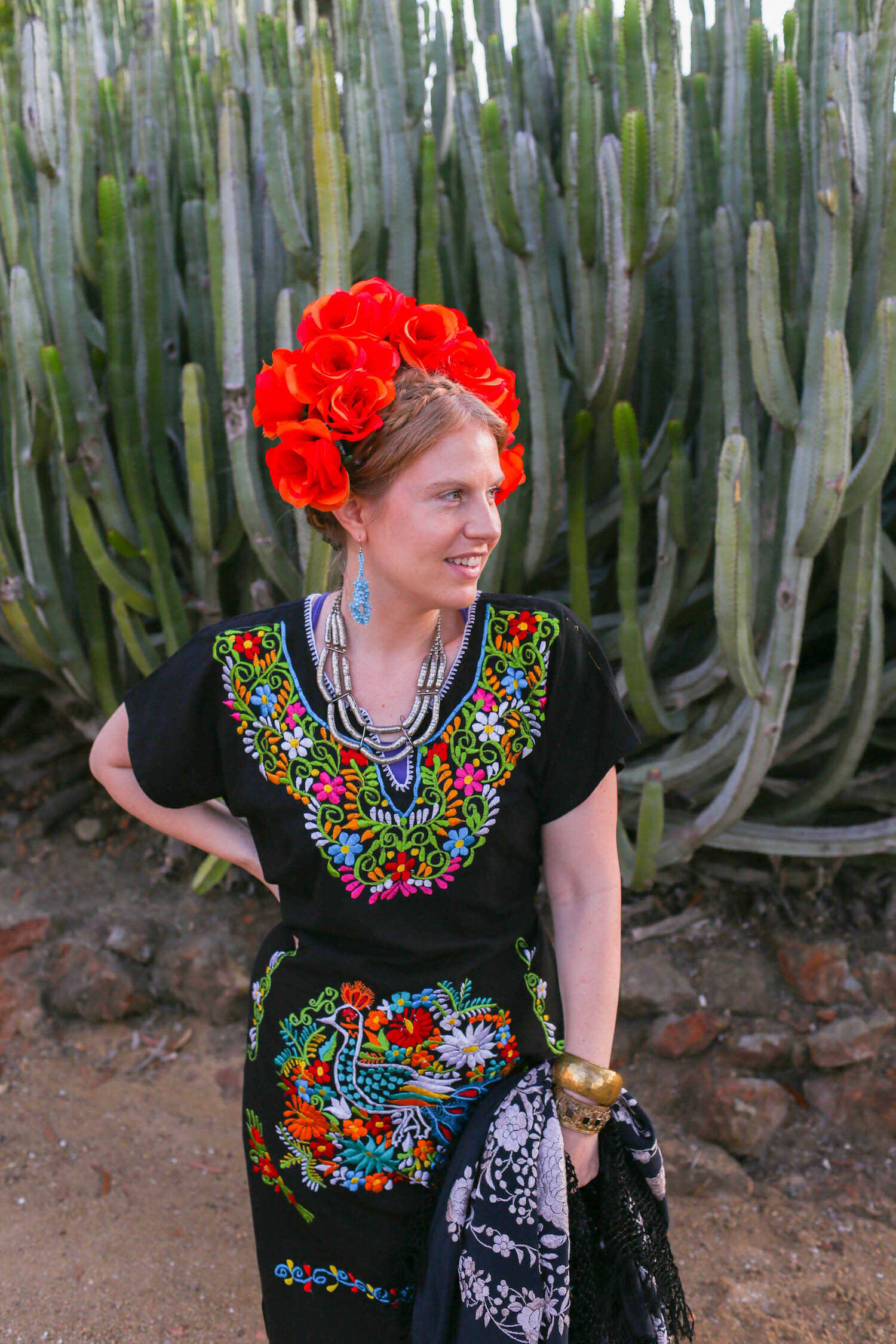 mexican flower dress