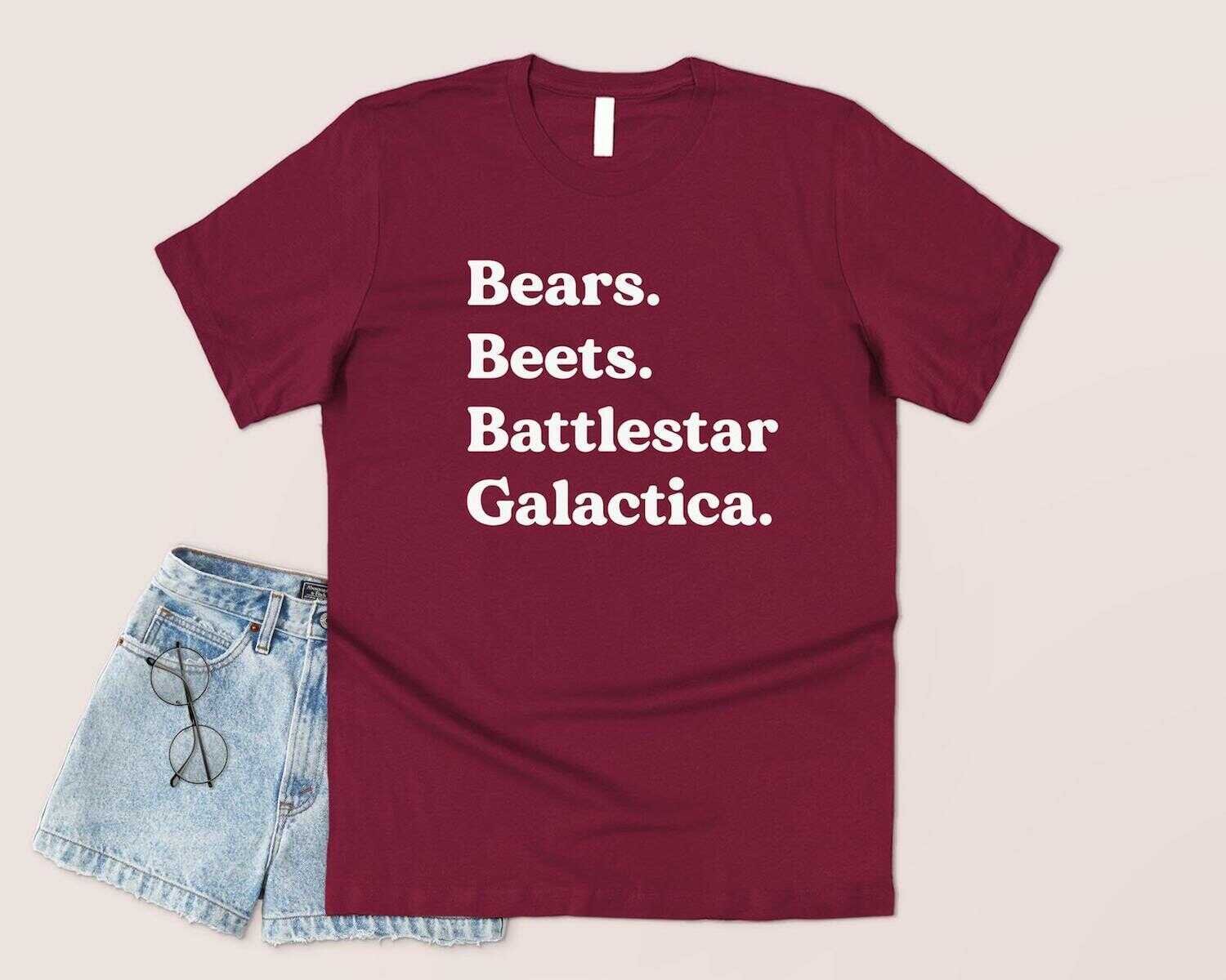 Bears Beets Battlestar Galactica T-shirt