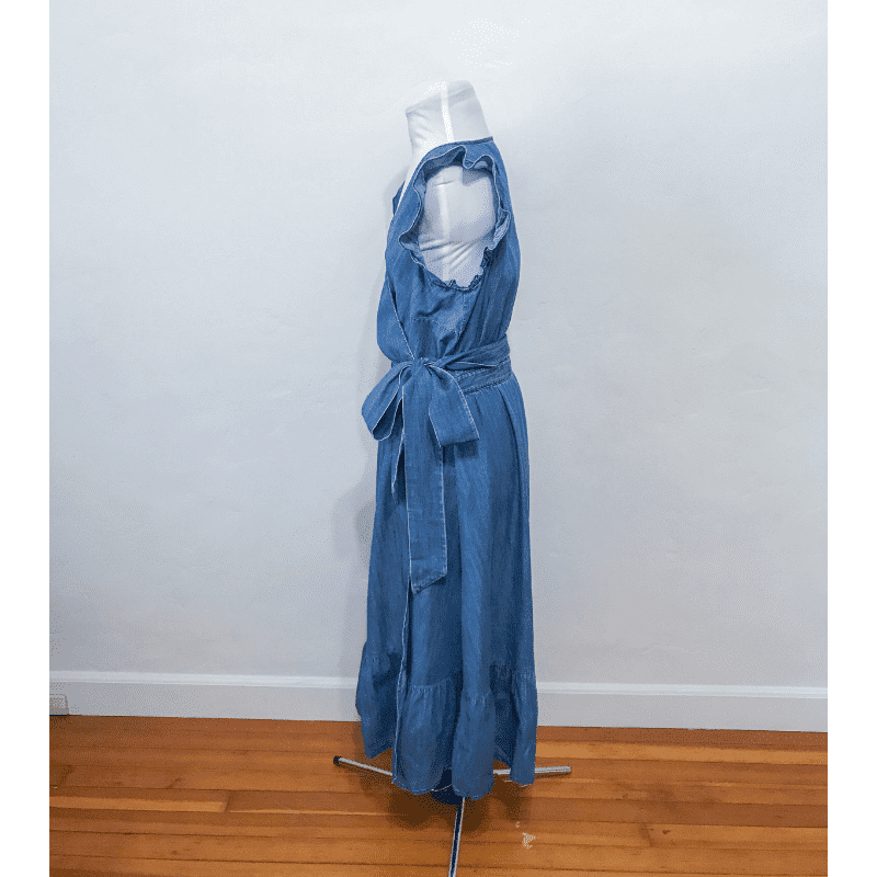 J. Crew Grand Lily Chambray Wrap Dress - Size 10