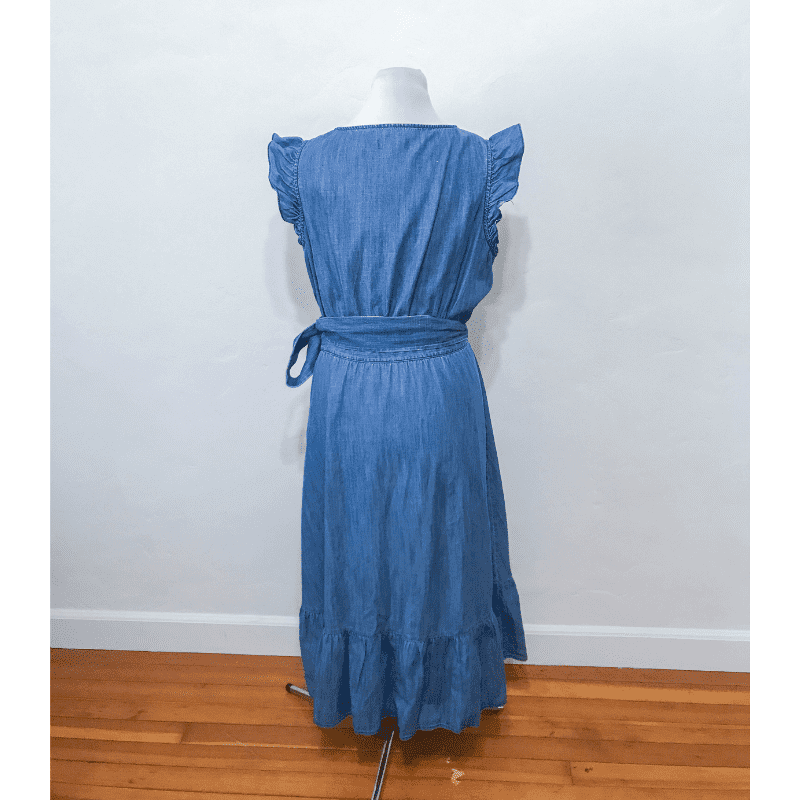 J. Crew Grand Lily Chambray Wrap Dress - Size 10 J. Crew Grand Lily Chambray Wrap Dress - Size 10