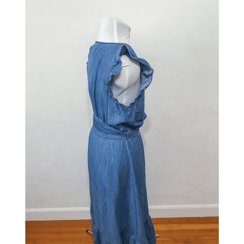 J. Crew Grand Lily Chambray Wrap Dress - Size 10