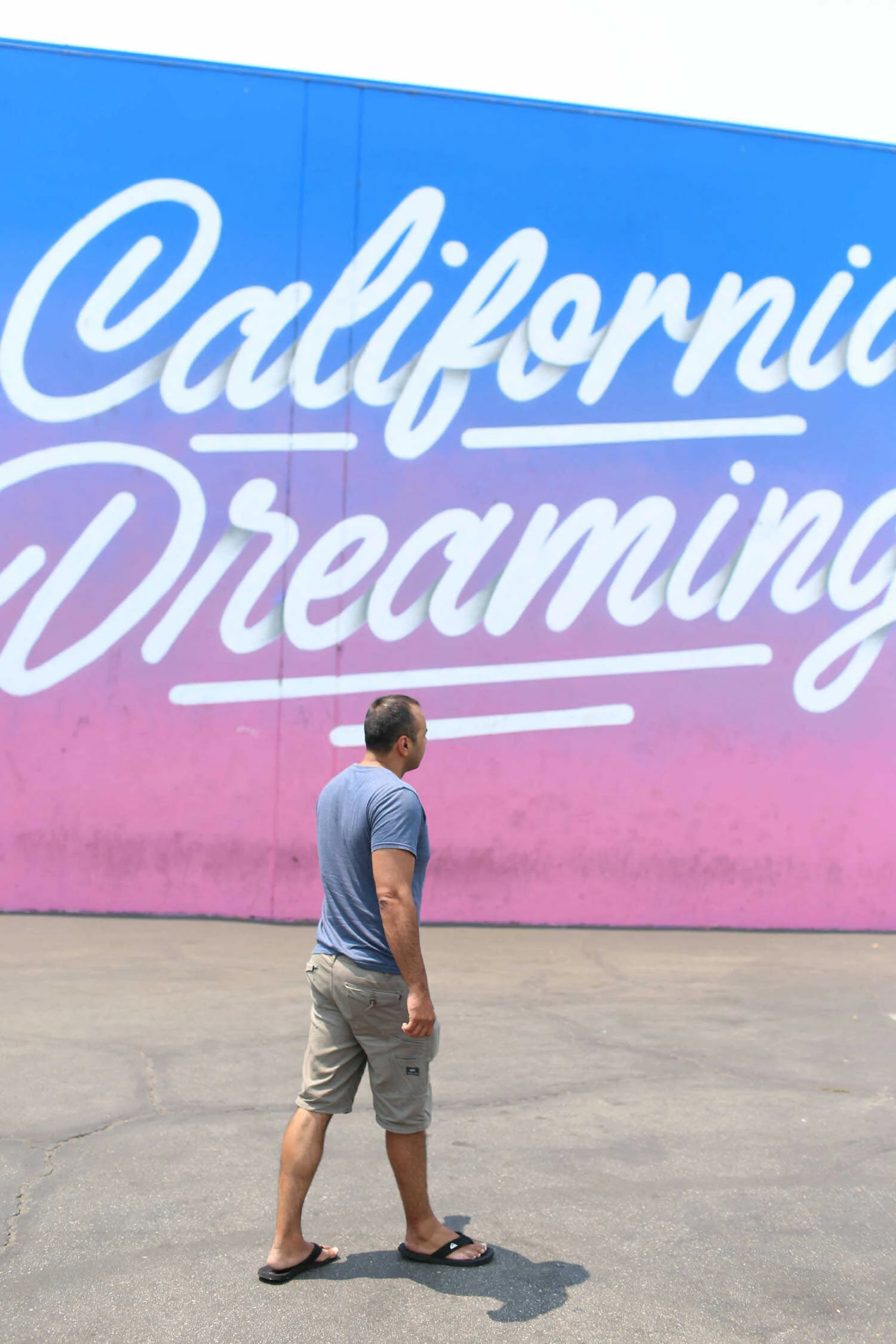 California Dreaming Mural located on the corner of La Cienega Blvd and Corbett Street in Los Angeles.