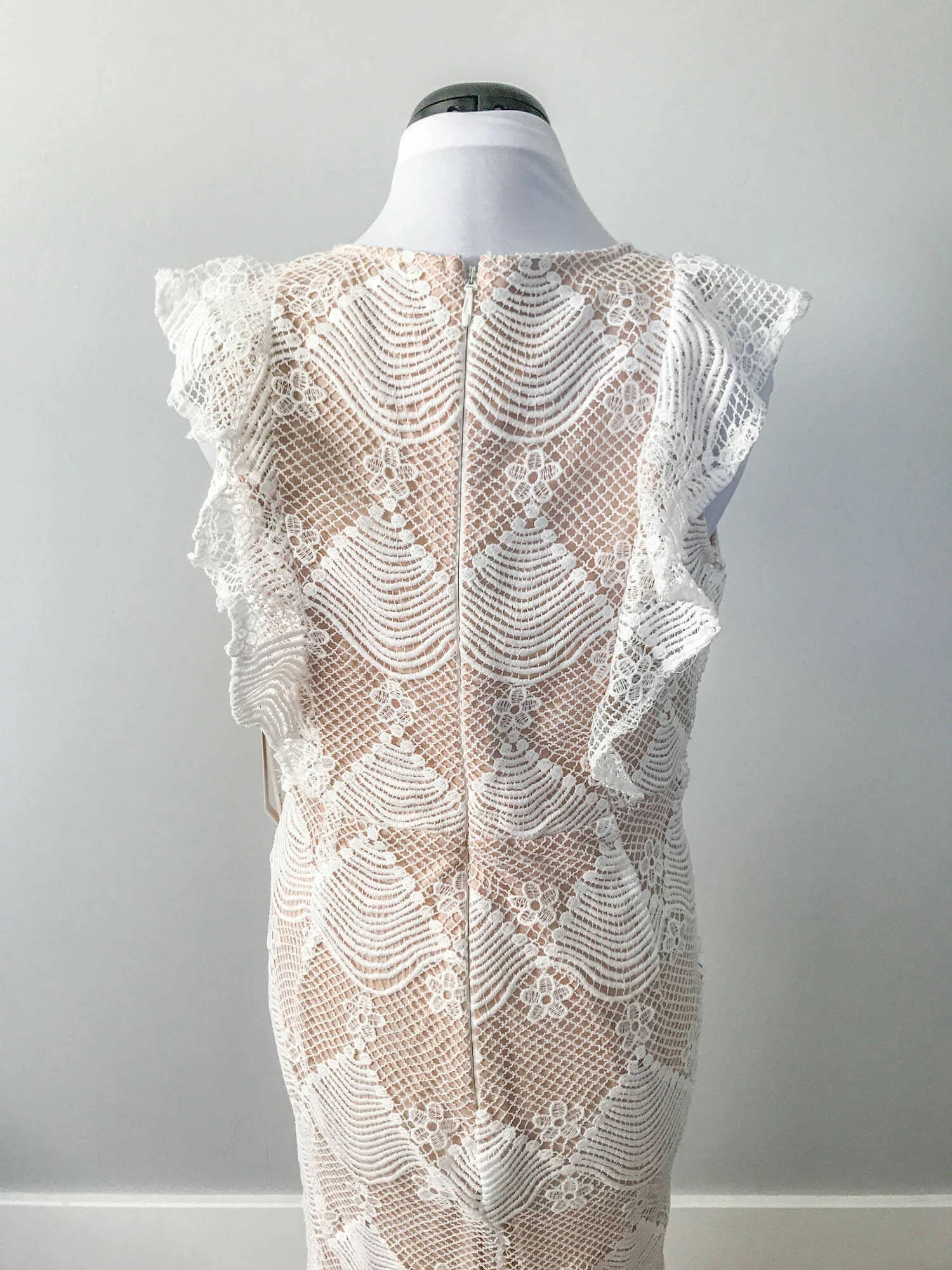 Nude Lace Maxi Dress