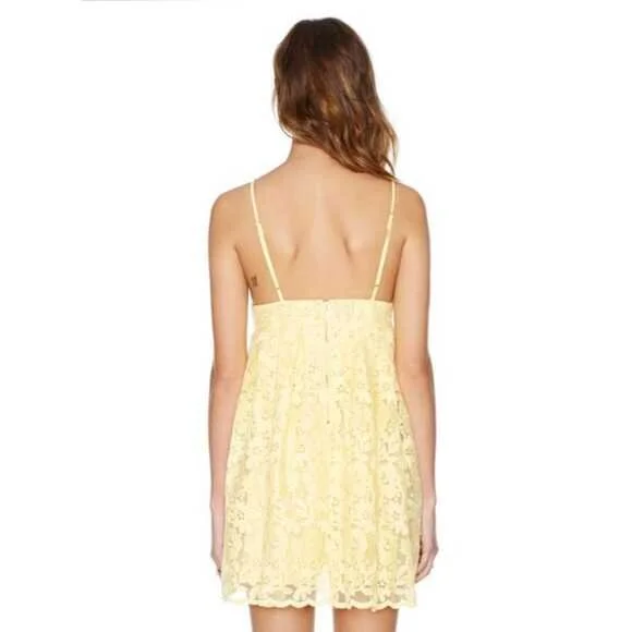 Yellow Babydoll Mini Dress