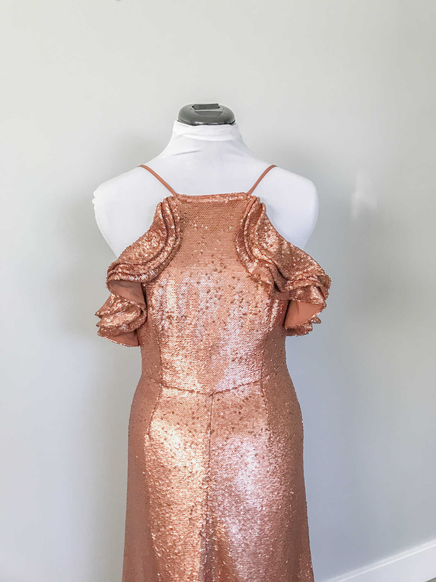C/MEO Collective Illuminated Copper Sequin Midi Dress
