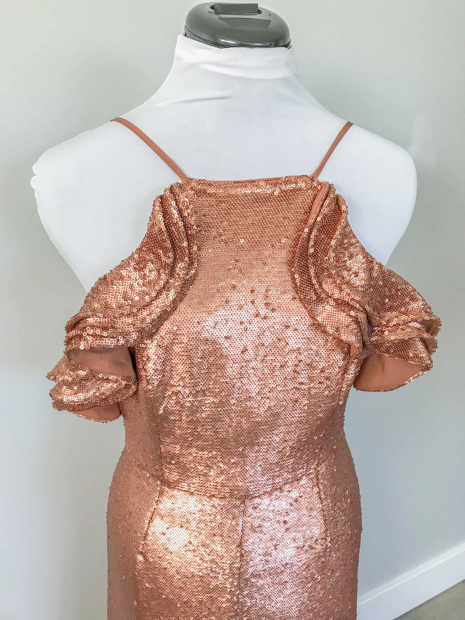 C/MEO Collective Illuminated Copper Sequin Midi Dress C/MEO Collective Illuminated Copper Sequin Midi Dress