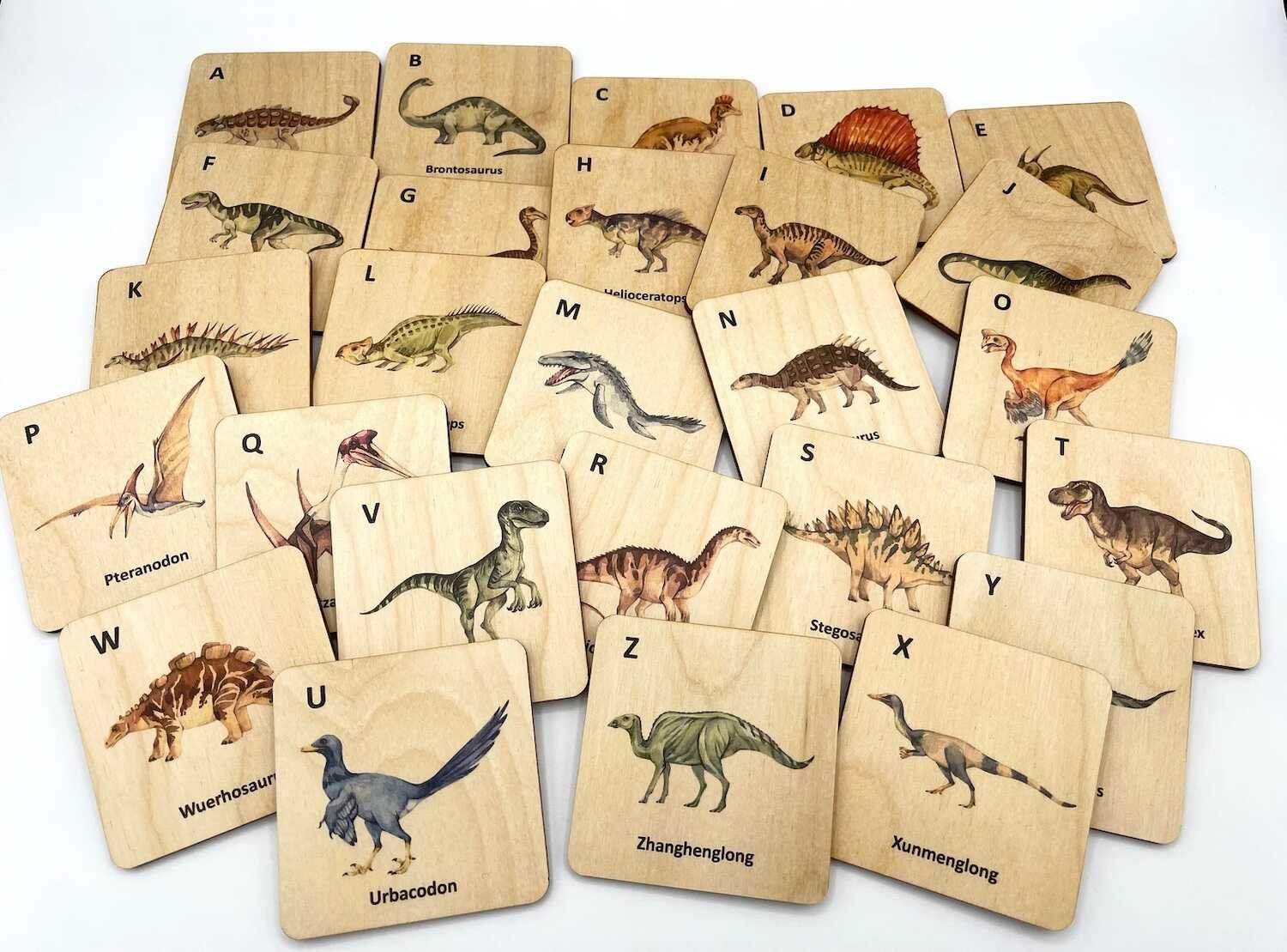 Dinosaur Wooden Cards