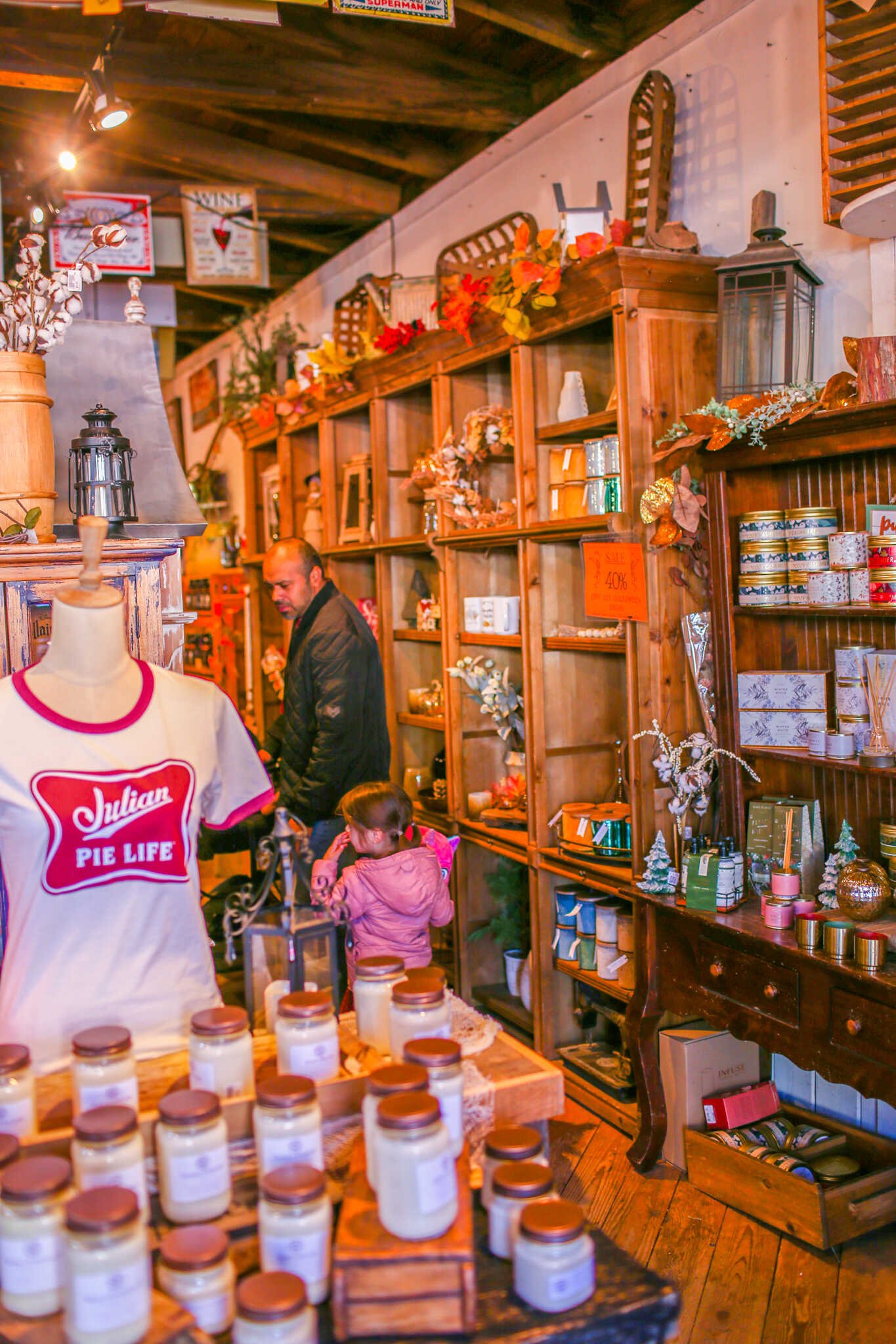 The Complete Travel Guide to Julian, California - Cute fall goods inside The Warm Hearth of Julian boutique store.