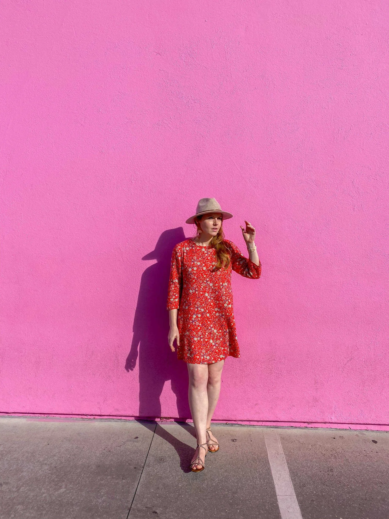 Cute Cool Girl Los Angeles Captions and Quotes for Instagram - Paul Smith Pink Wall on Melrose Ave in West Hollywood.