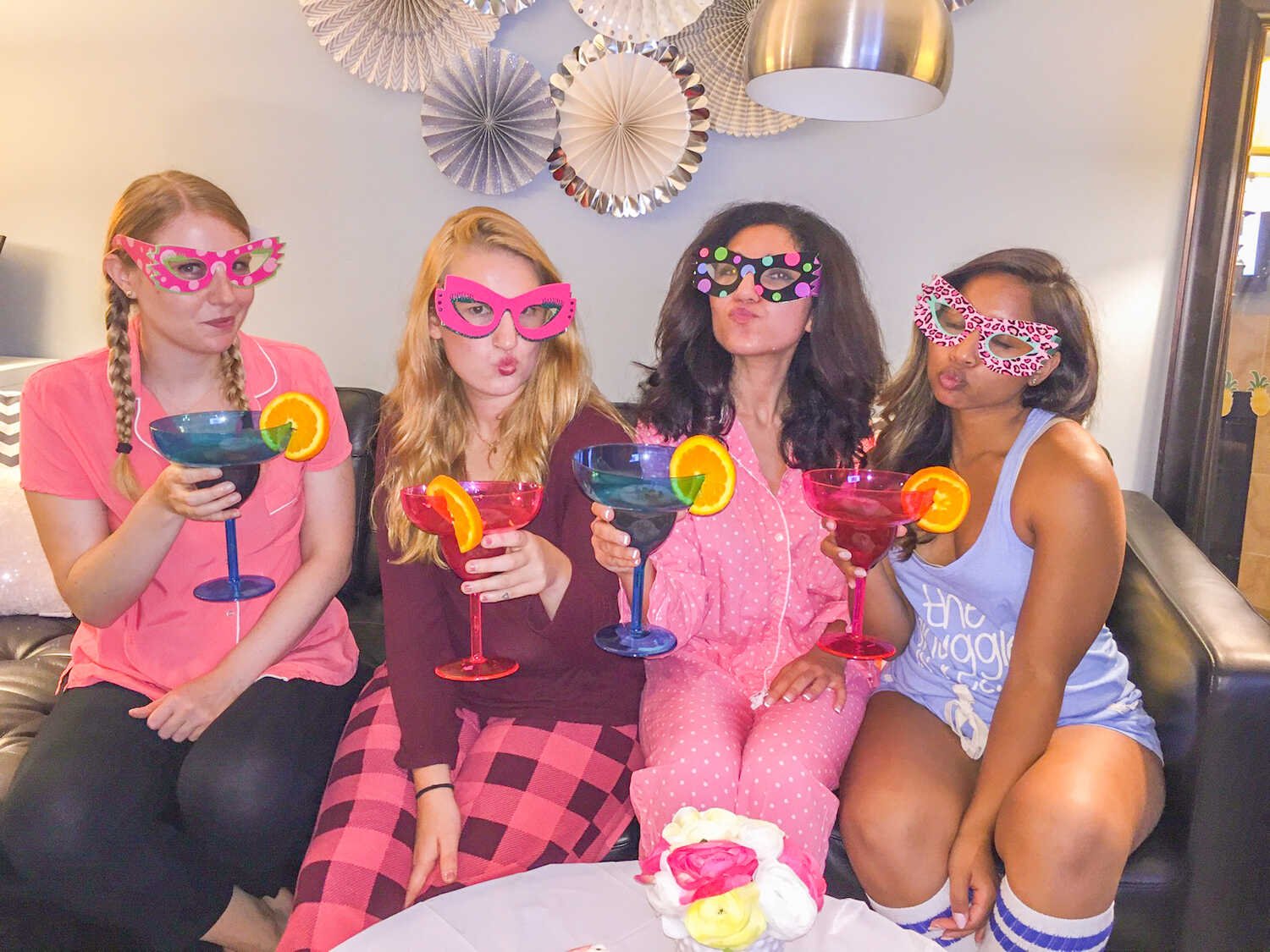 pajama party (girl's night out)  Girls night party, Pajama birthday parties,  Sleepover birthday parties
