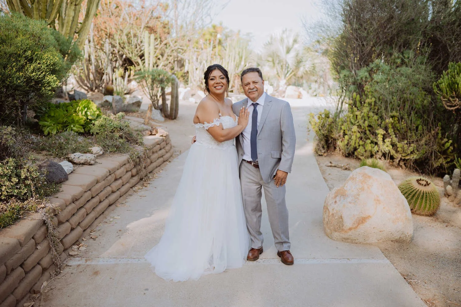 San Diego Locations for Engagement and Wedding Photos - Wedding photos taken at The Desert Garden in Balboa Park.